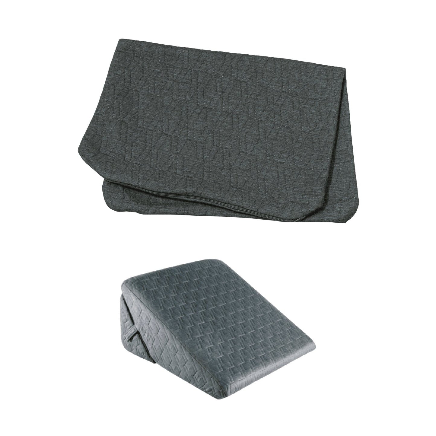 Adjustable Soft Fabric Wedge Pillow Cover The White Willow XL King- 24" x 22" Midnight Serene