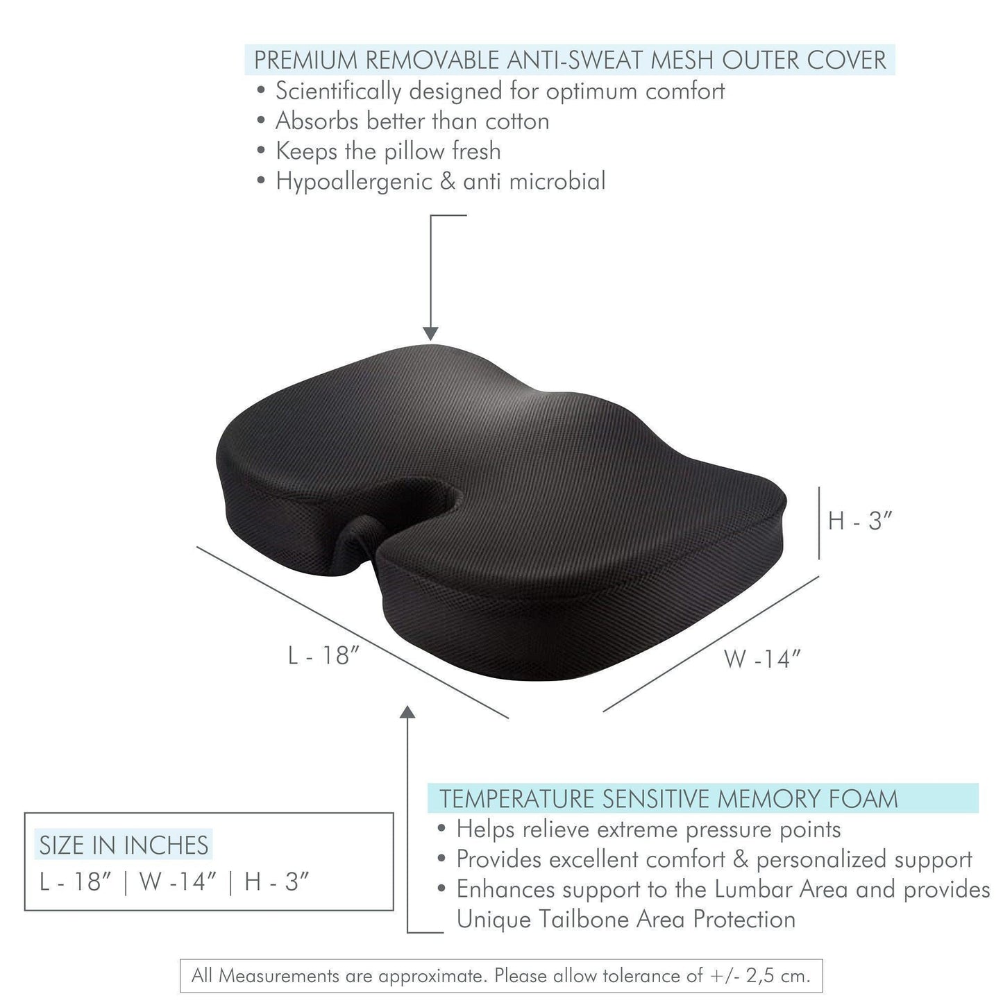 Althea - Work From Home Combo - HR Foam Lumbar Backrest Pillow & Coccyx Tailbone Support Seat Cushion - Medium Firm Combo-Back-Seat The White Willow