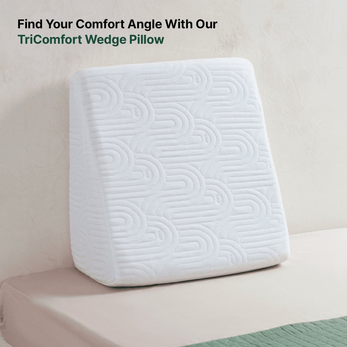 Apollo - Memory Foam & HR Foam Bed Wedge Pillow - Medium Firm - Bed Wedge - The White Willow