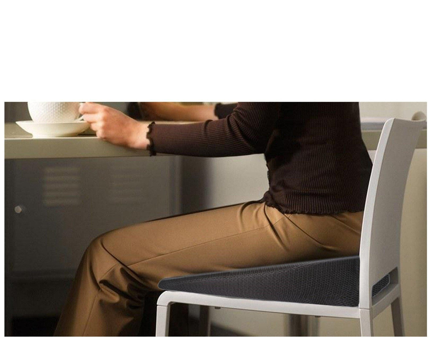 Argos - Memory Foam Seat Wedge Cushion - Small Size - Medium Firm Seat Cushion The White Willow Black