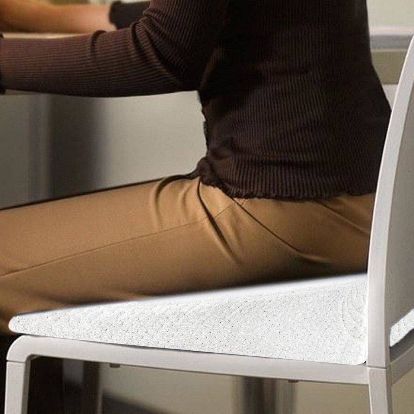 Argos - Memory Foam Seat Wedge Cushion - Small Size - Medium Firm Seat Cushion The White Willow Multi