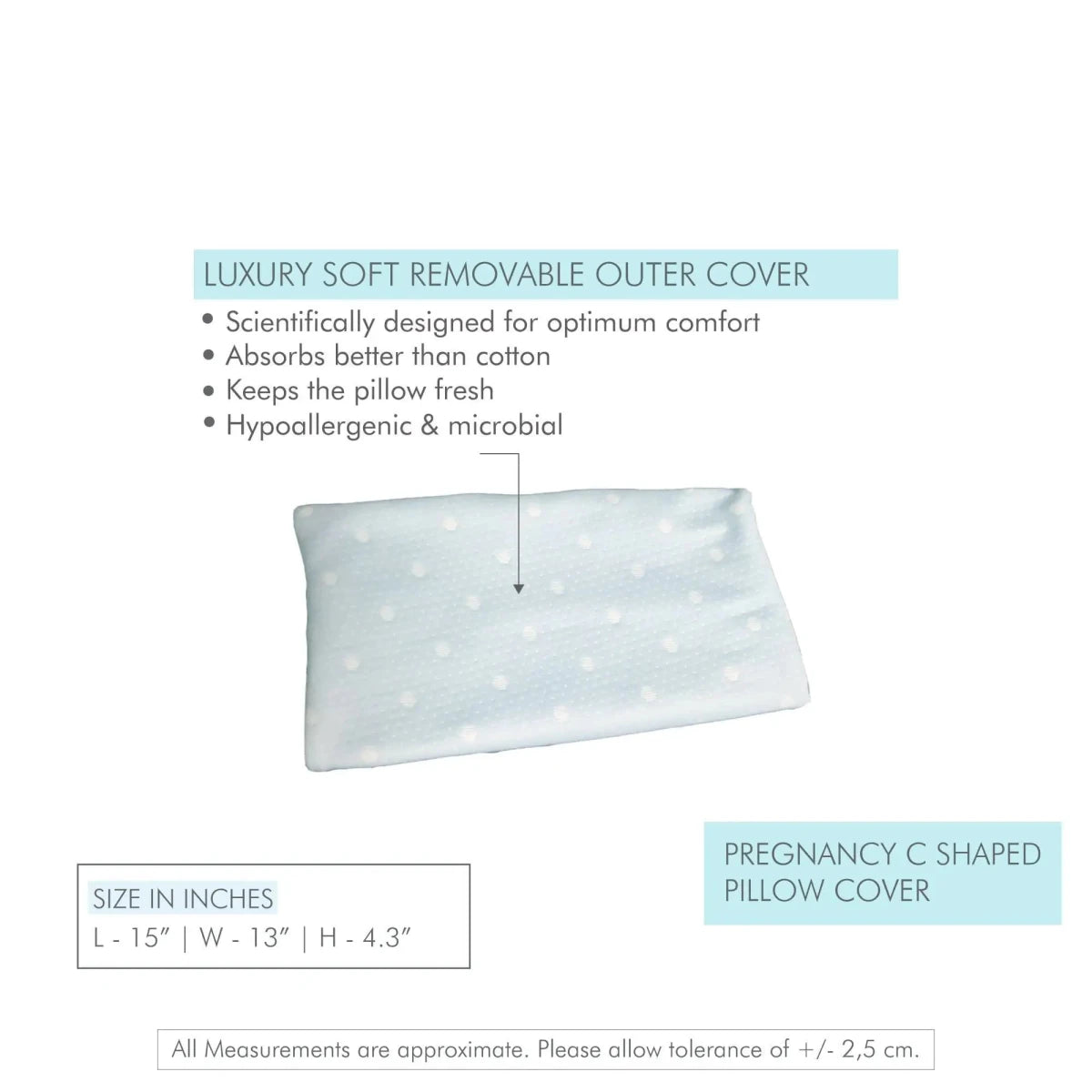 Baby C Shaped Crib Wedge Pillow Cover Only - Pillow Cover - The White Willow
