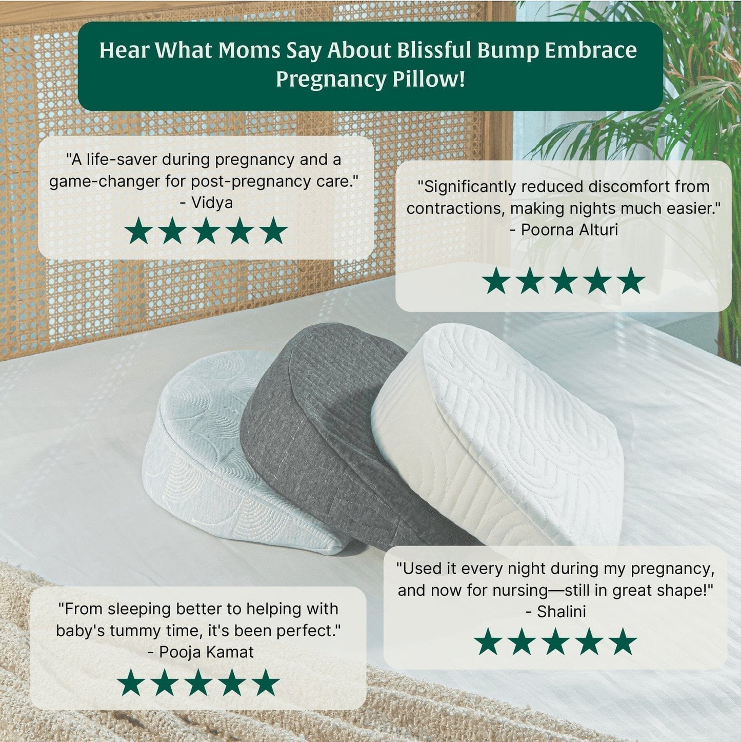 Blissful Bump Embrace Pregnancy Pillow The White Willow
