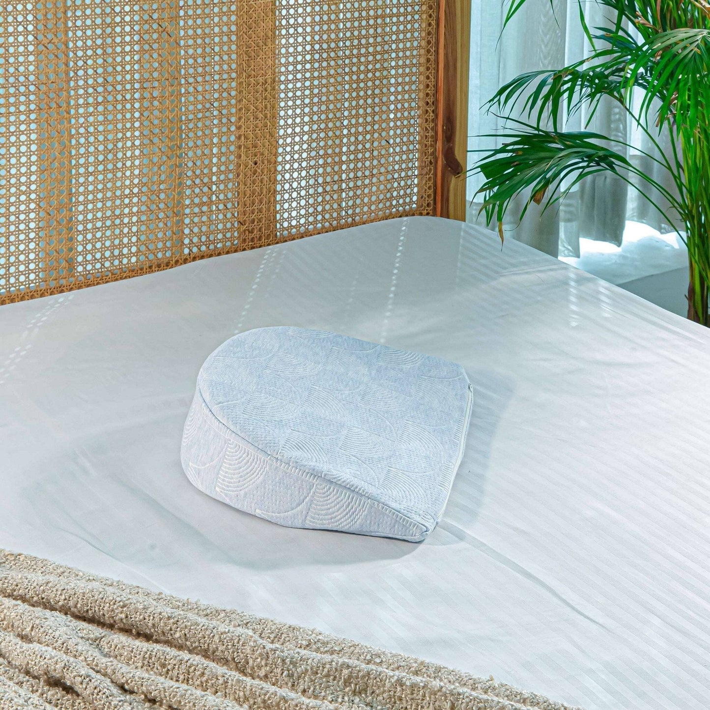 Blissful Bump Embrace Pregnancy Pillow The White Willow Misty Blue Hush