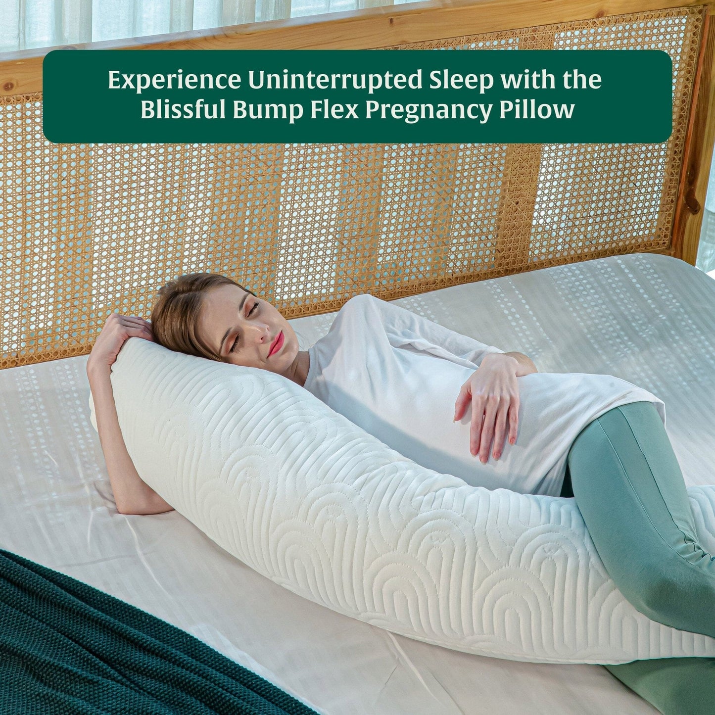 Blissful Bump Flex Pregnancy Support Full Body Pillow Pregnancy Pillow The White Willow