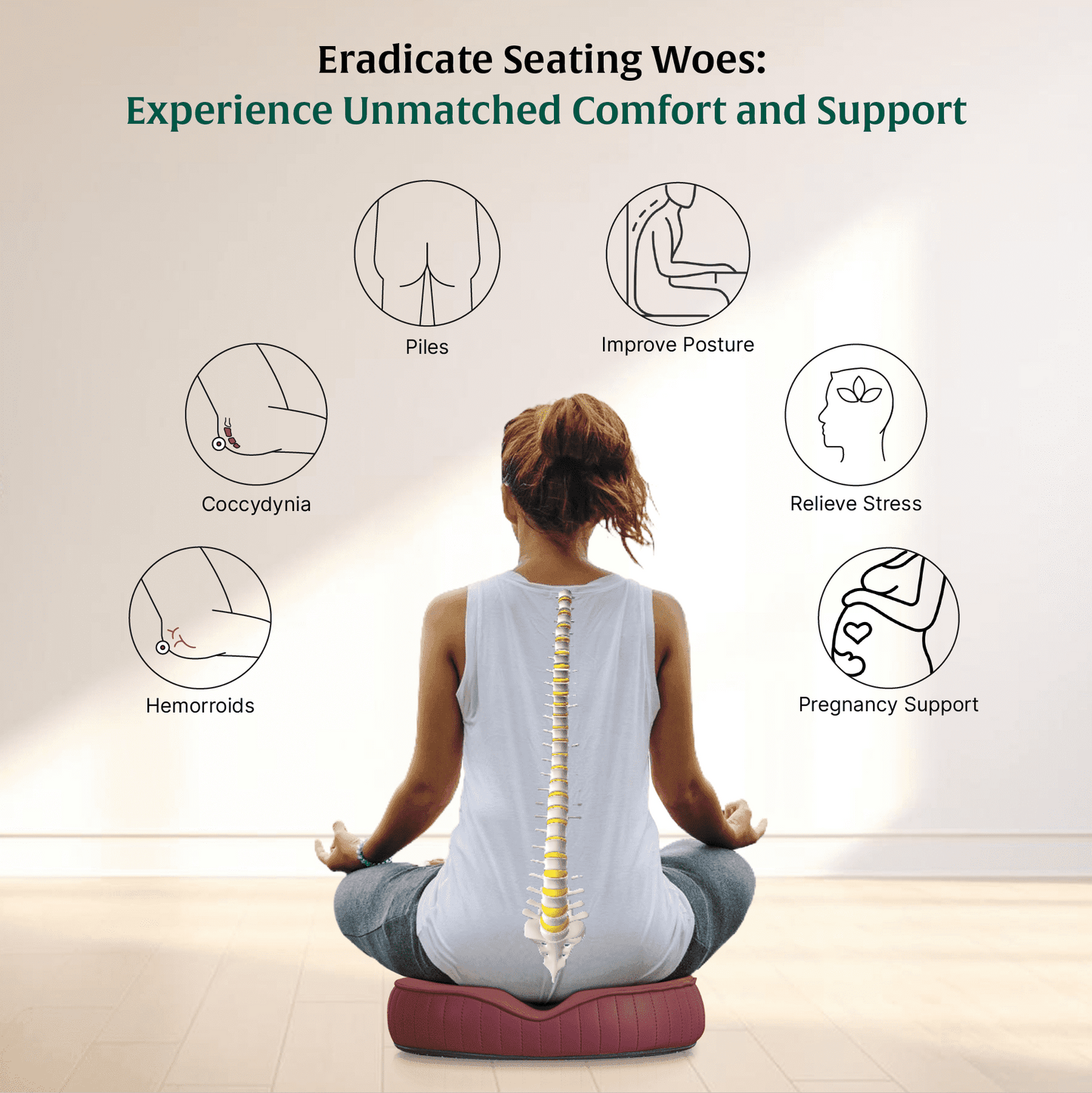 Circle Ease Donut Pillow Seat Cushion The White Willow