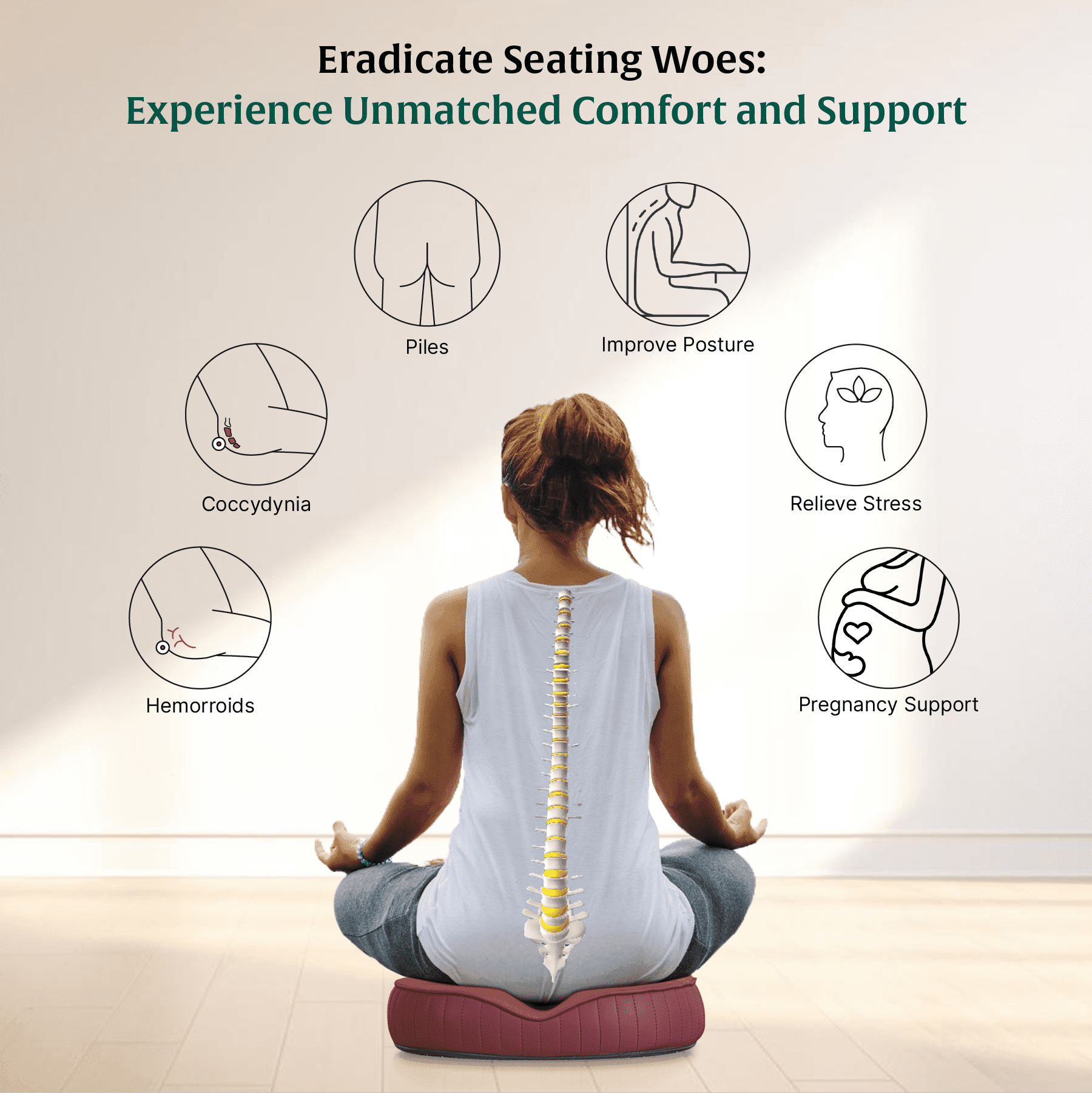 Circle Ease Donut Pillow Seat Cushion The White Willow