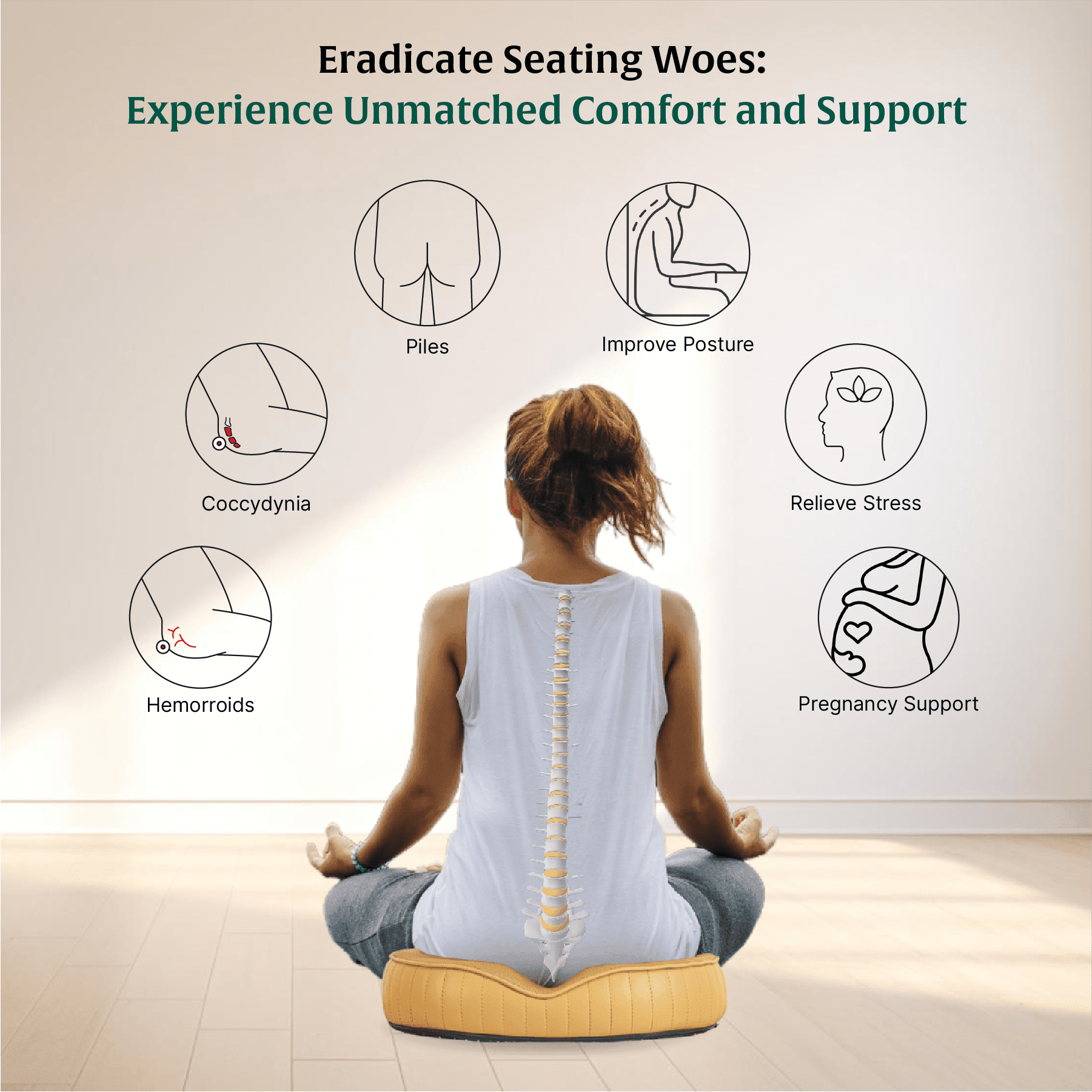 Circle Ease Donut Pillow Seat Cushion The White Willow