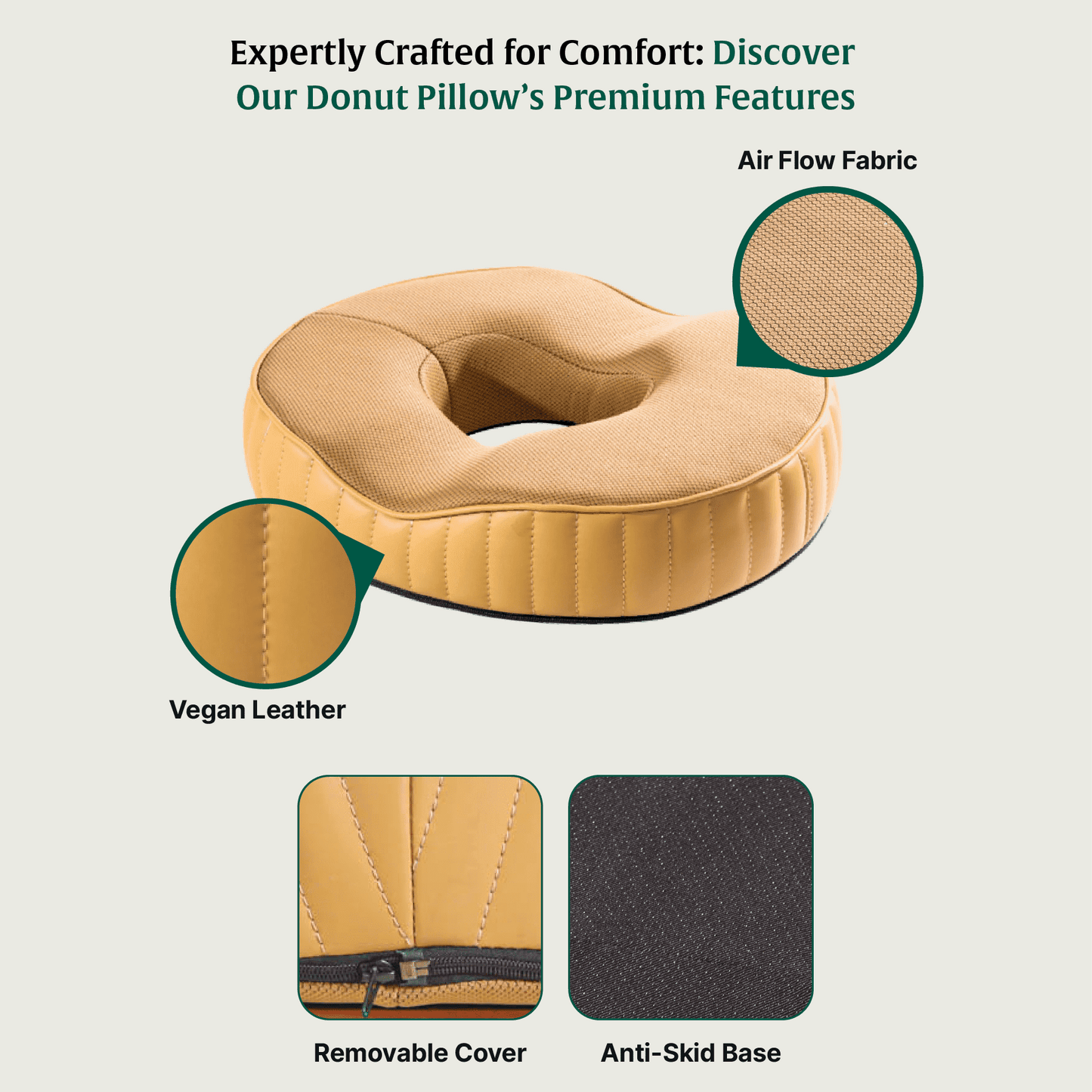 Circle Ease Donut Pillow Seat Cushion The White Willow
