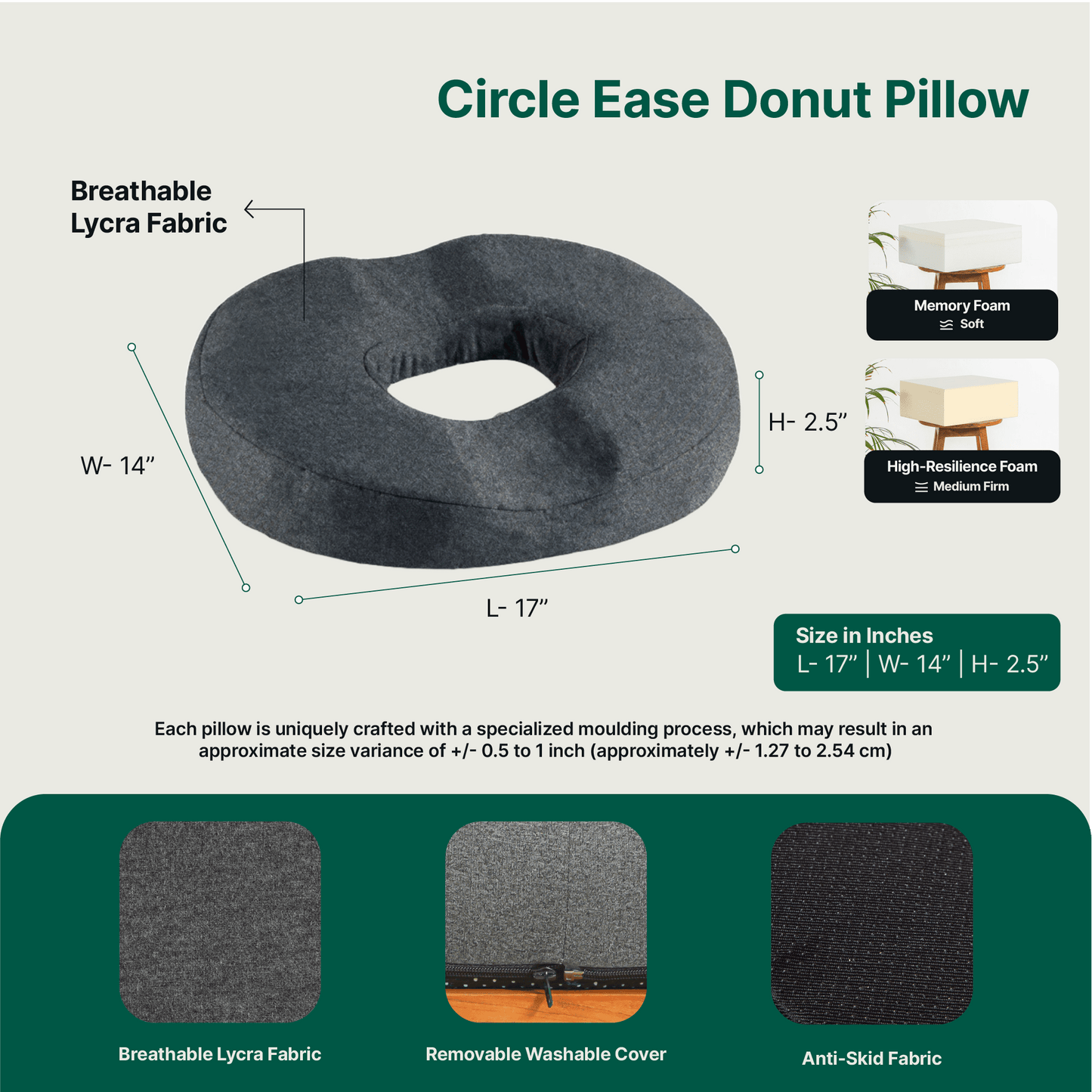 Circle Ease Donut Pillow Seat Cushion The White Willow