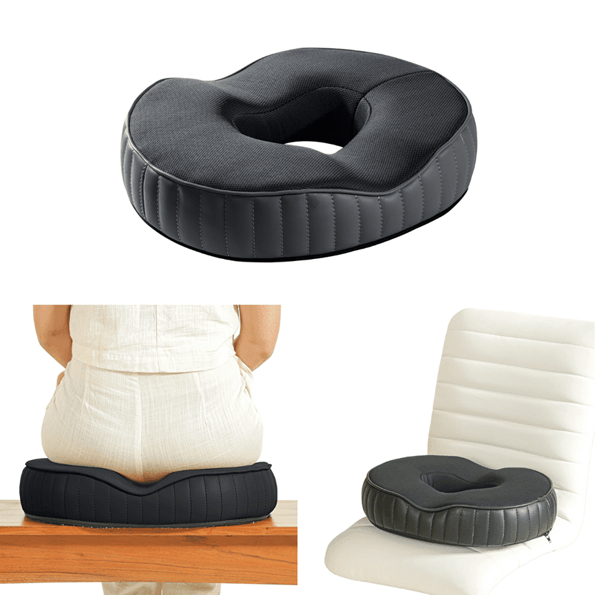 Circle Ease Donut Pillow Seat Cushion The White Willow Soft ~ Memory Foam ~ Below 60 kg Midnight