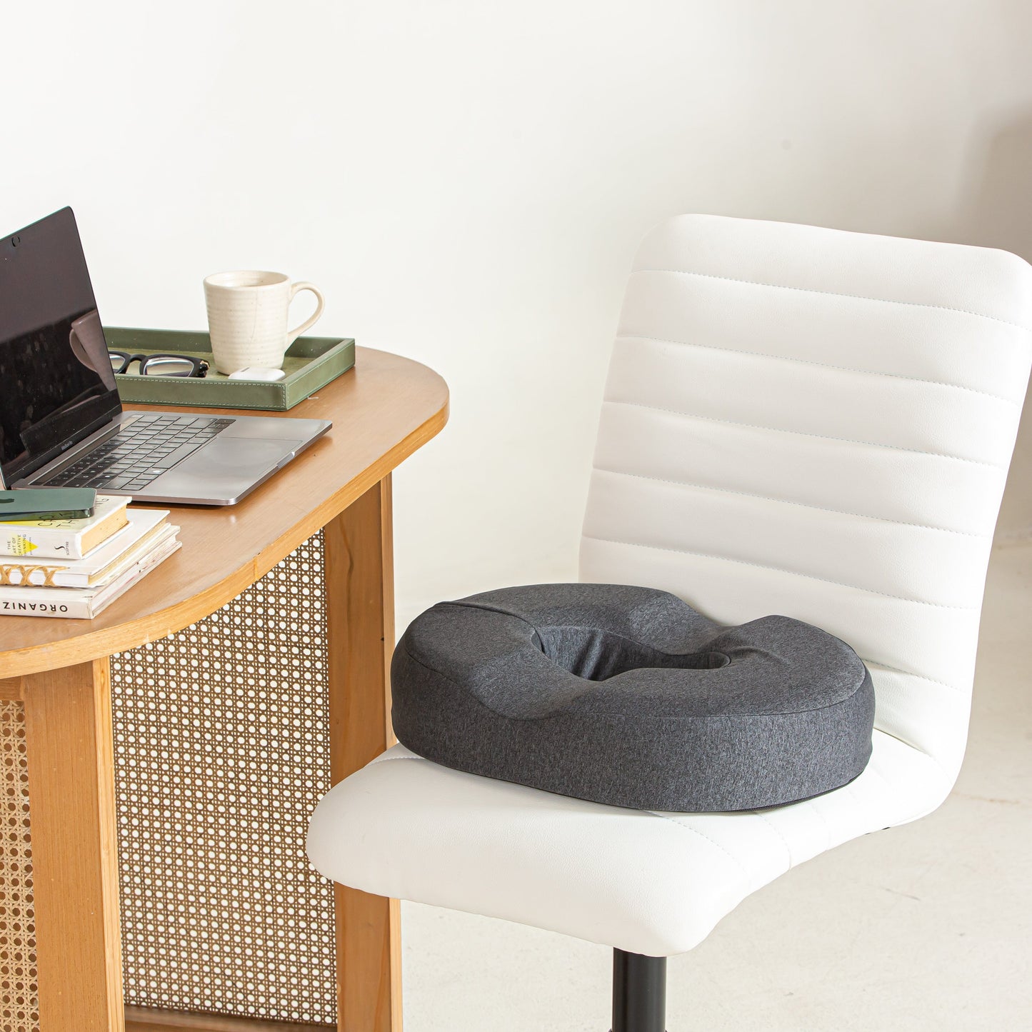 Circle Ease Donut Pillow Seat Cushion The White Willow Soft ~ Memory Foam ~ Below 60 kg Midnight Serene