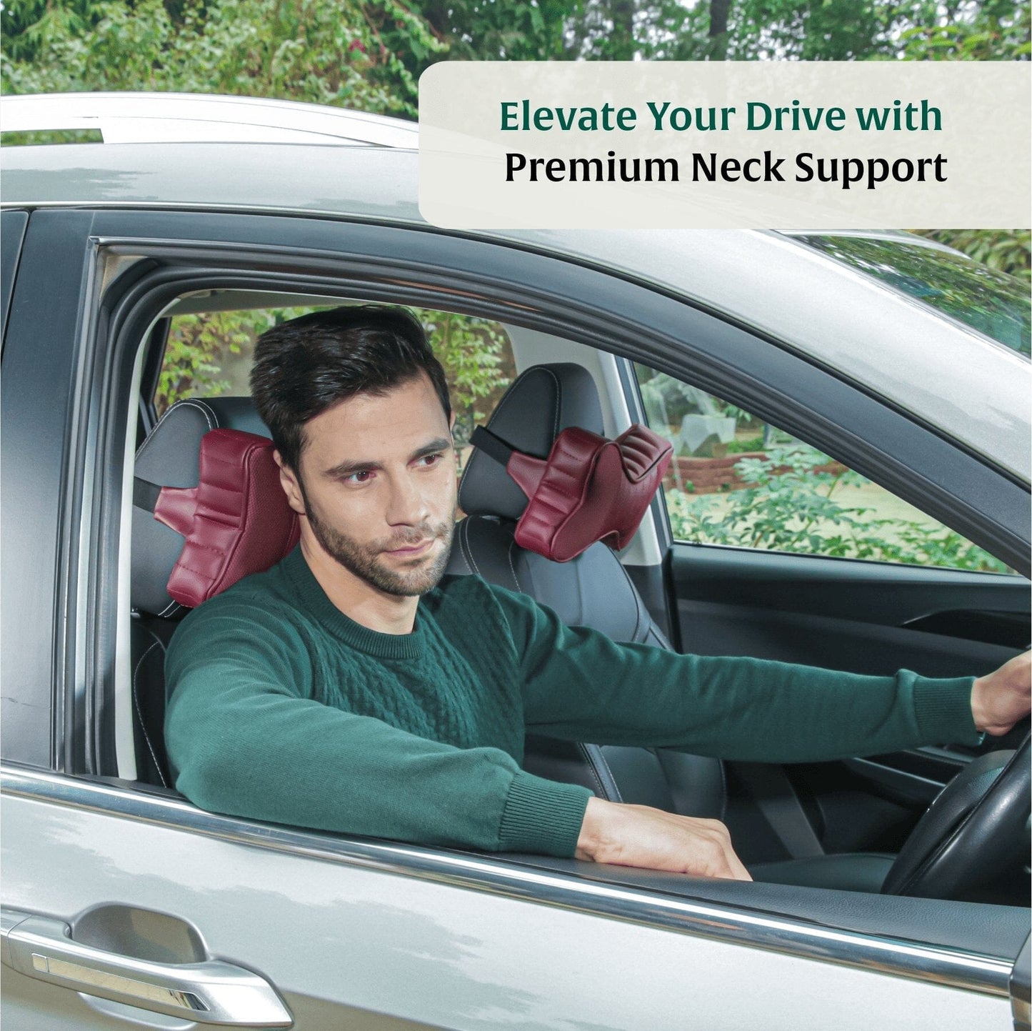 Classic Curve Car Neckrest Travel Pillow The White Willow