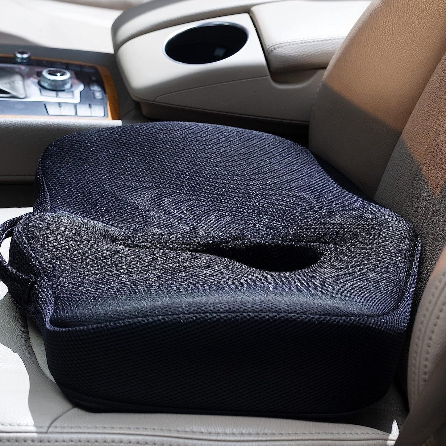Coccyx Care Cushion Seat Cushion The White Willow Soft ~ Memory Foam ~ Below 60 kg Midnight Mesh