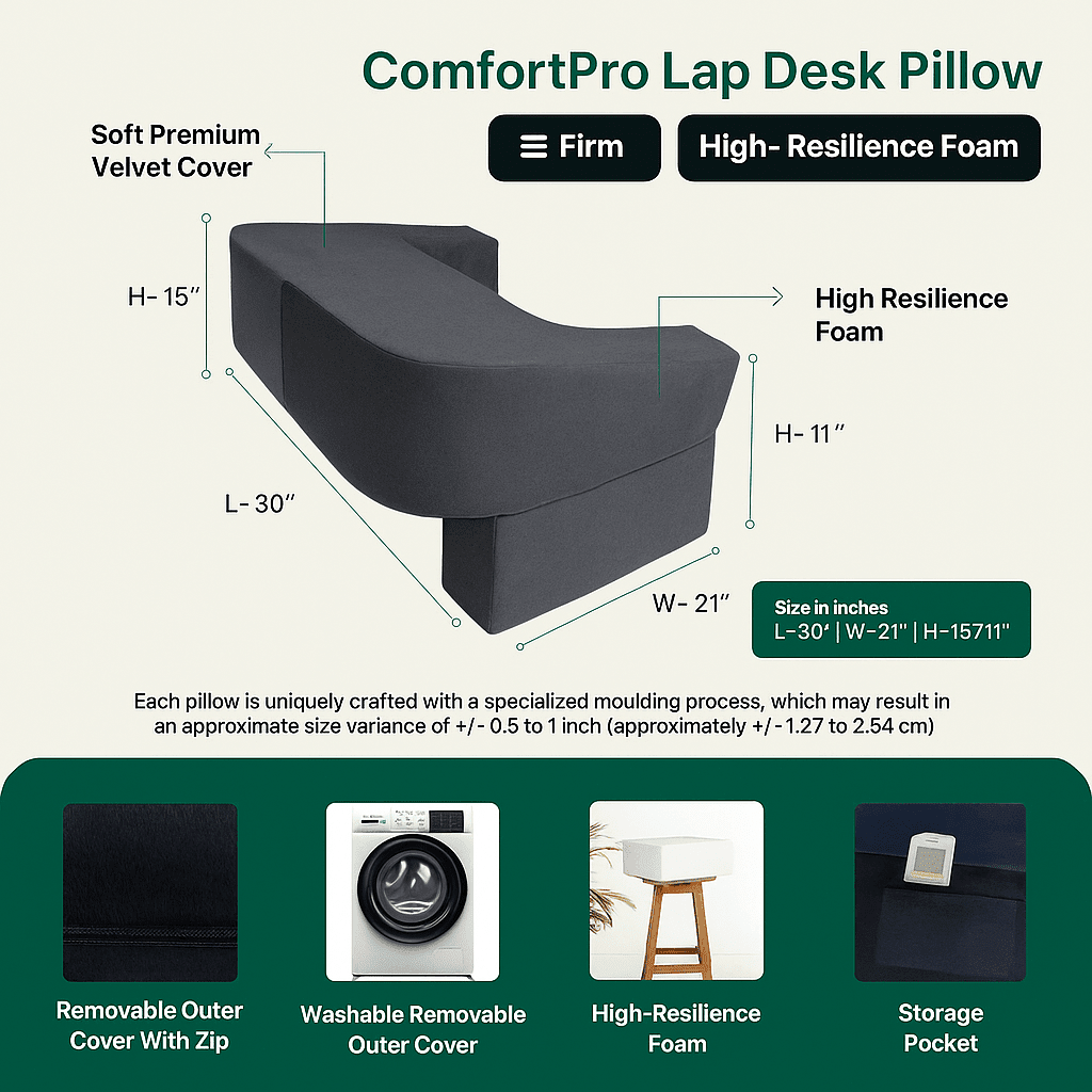 ComfortPro Lap Desk Pillow Lap Desks The White Willow