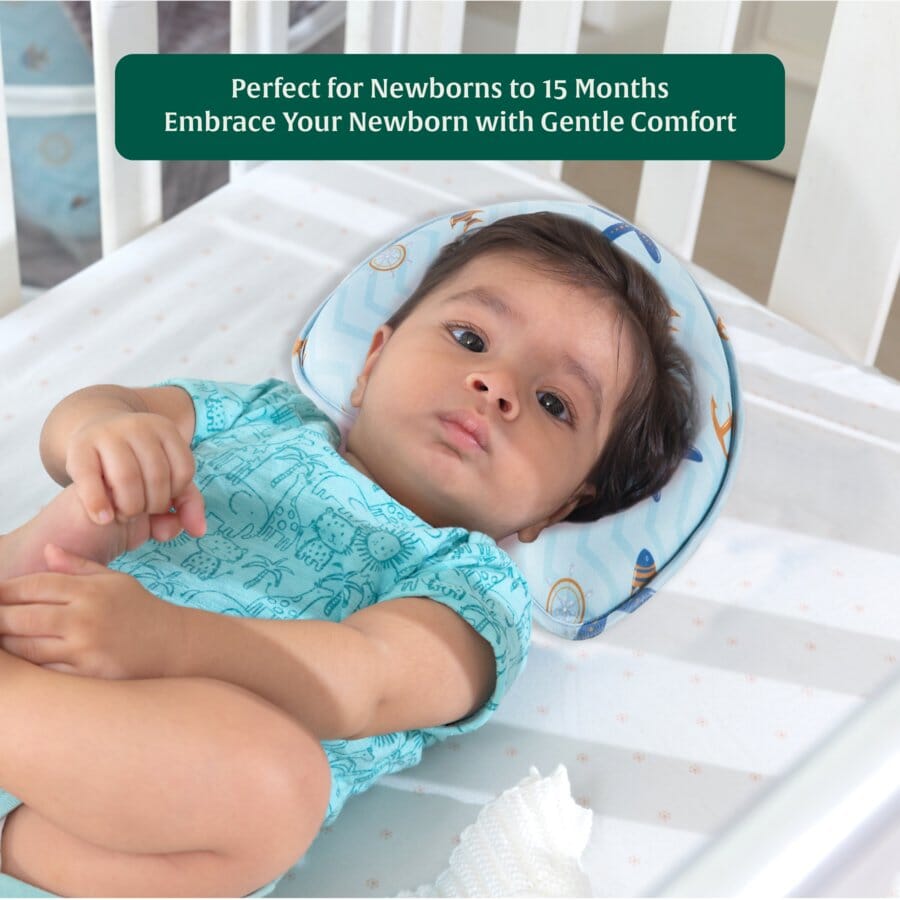 Crescent Comfort Baby Pillow Baby-0-12 Months-Pillow The White Willow