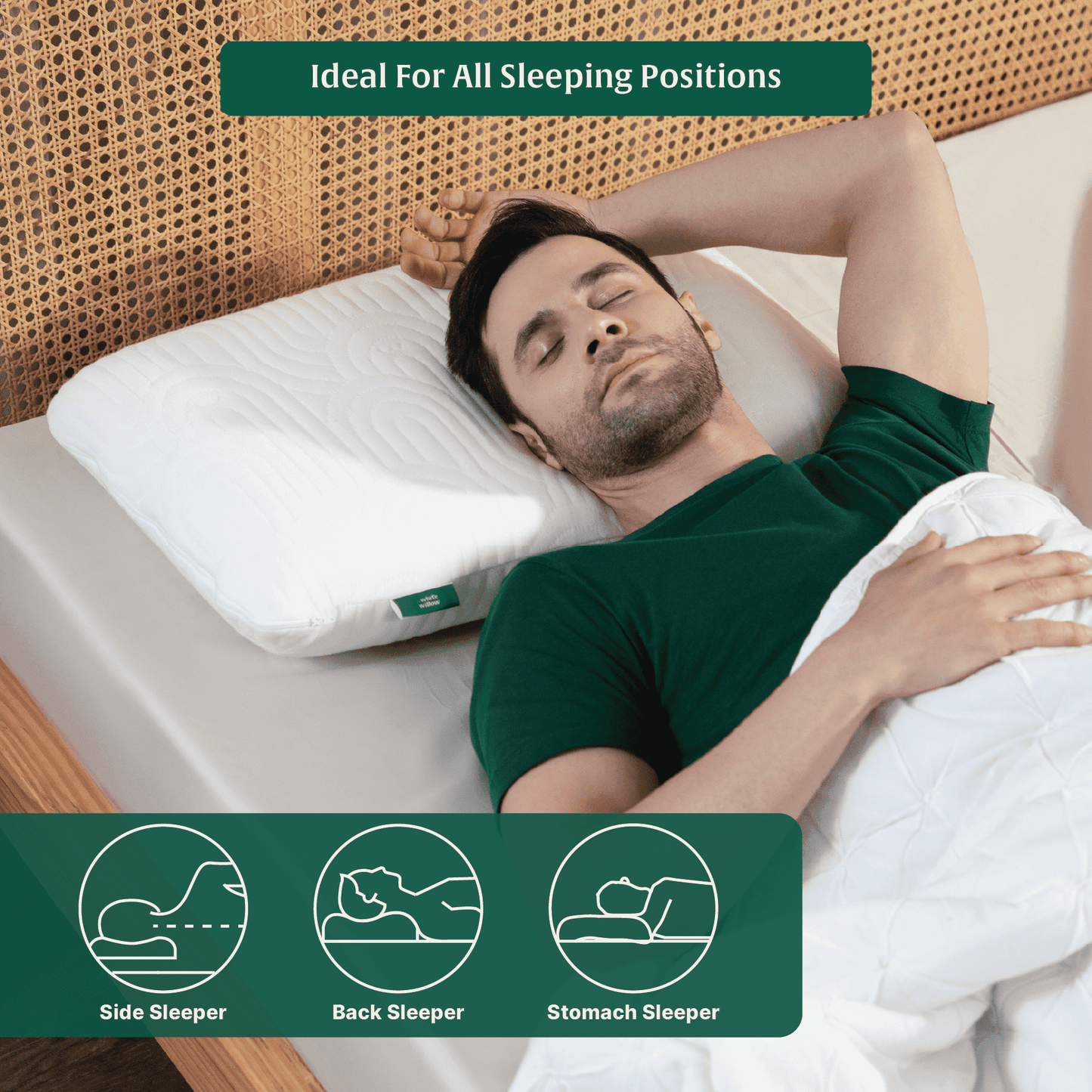 Cypress - Memory Foam Pillow - Regular - Medium Firm Regular Pillow The White Willow