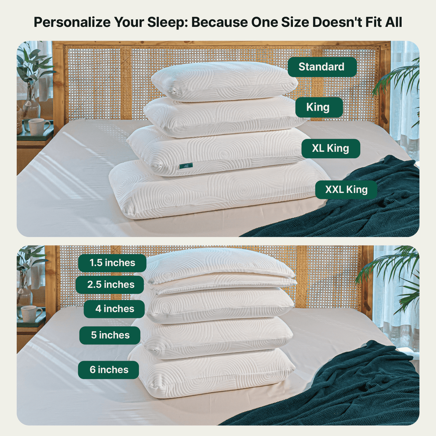 Cypress - Memory Foam Pillow - Regular - Medium Firm Regular Pillow The White Willow