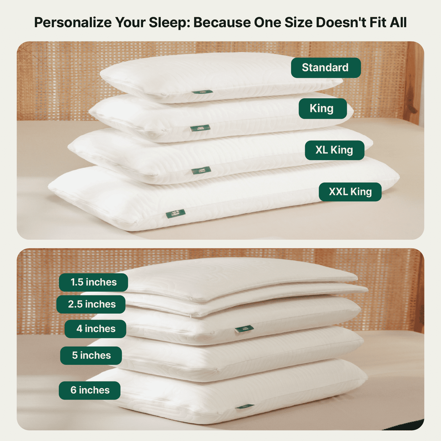 Cypress - Memory Foam Pillow - Regular - Medium Firm Regular Pillow The White Willow