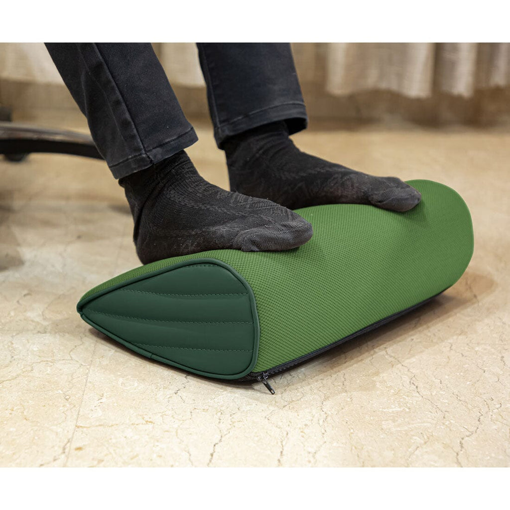 Daniel - High Resilience (HR) Foam Foot Rest Cushion for Feet & leg Support - Firm Foot Rest Cushion The White Willow Single Footrest Dark Green 