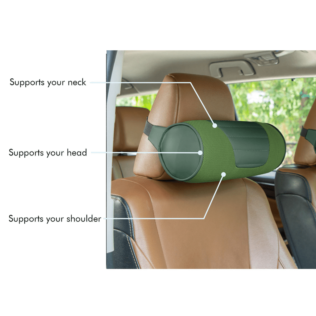 Drifter - Memory Foam Car Neck Support Pillow - Medium Firm Travel Pillow The White Willow 