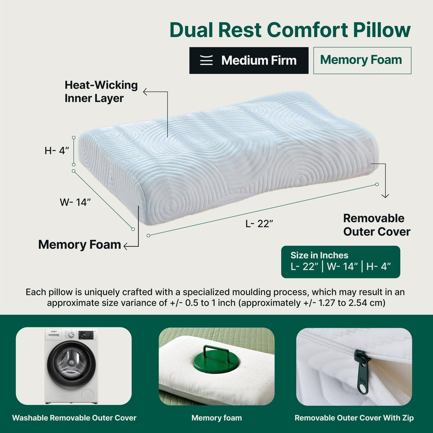 DualRest Side & Back Support Contour Pillow Contour Pillow The White Willow