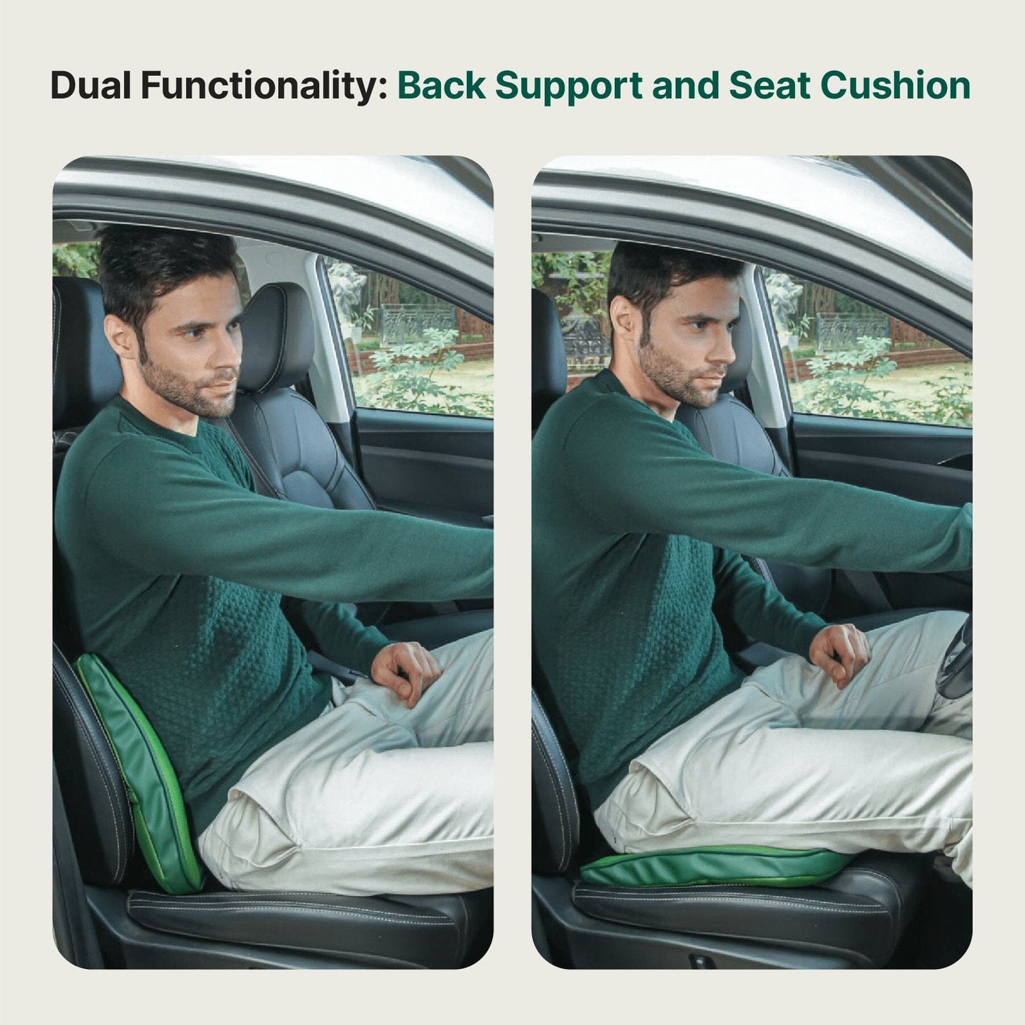 EaseOn-The-Go Travel Pillow Lumbar Back Support The White Willow