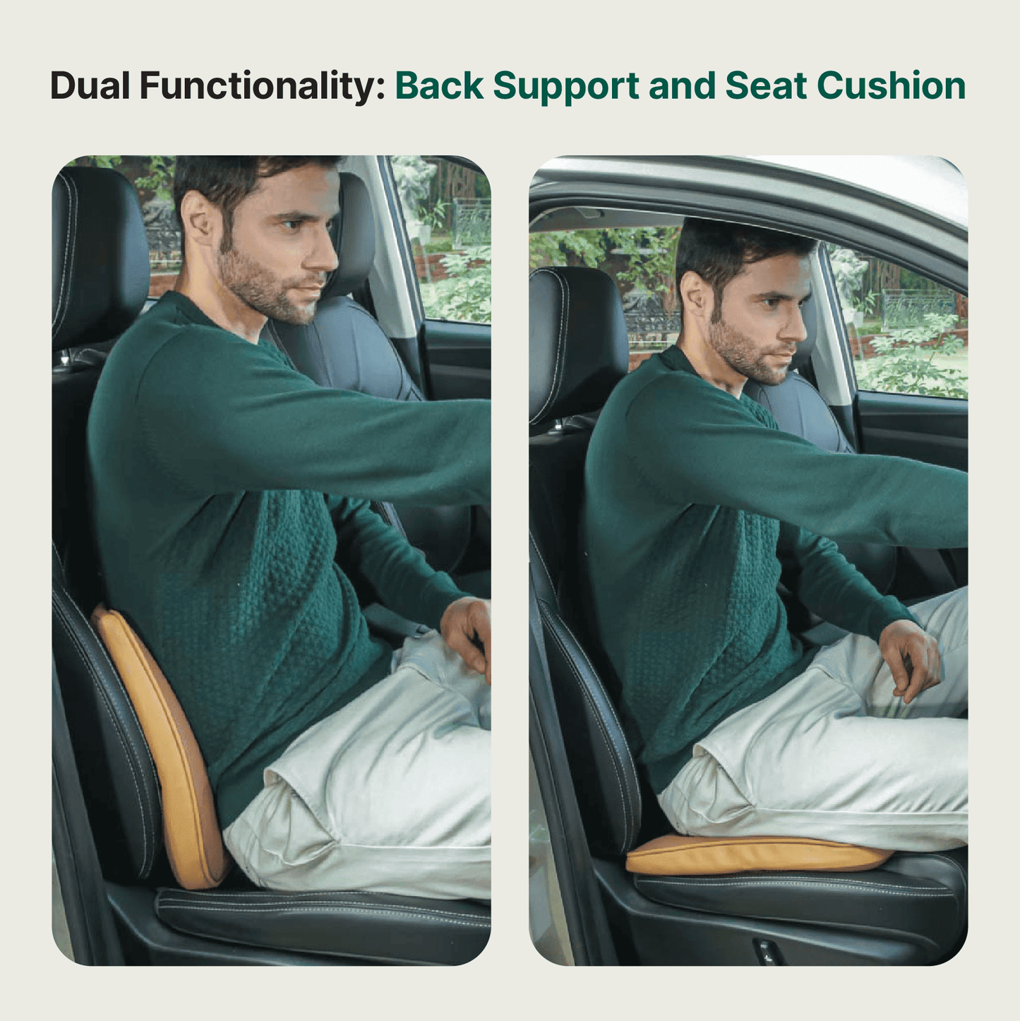 EaseOn-The-Go Travel Pillow Lumbar Back Support The White Willow