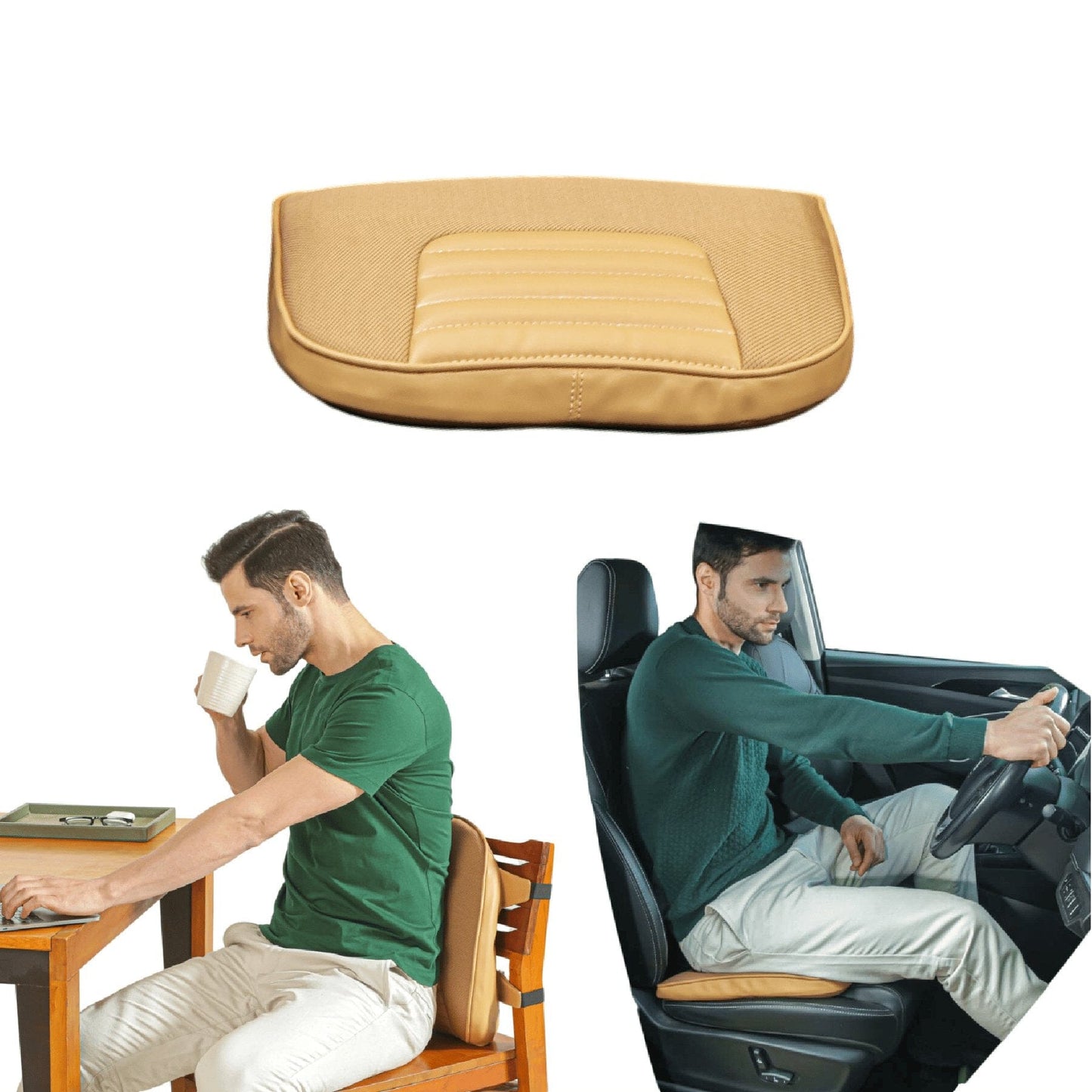 EaseOn-The-Go Travel Pillow Lumbar Back Support The White Willow Sunshine