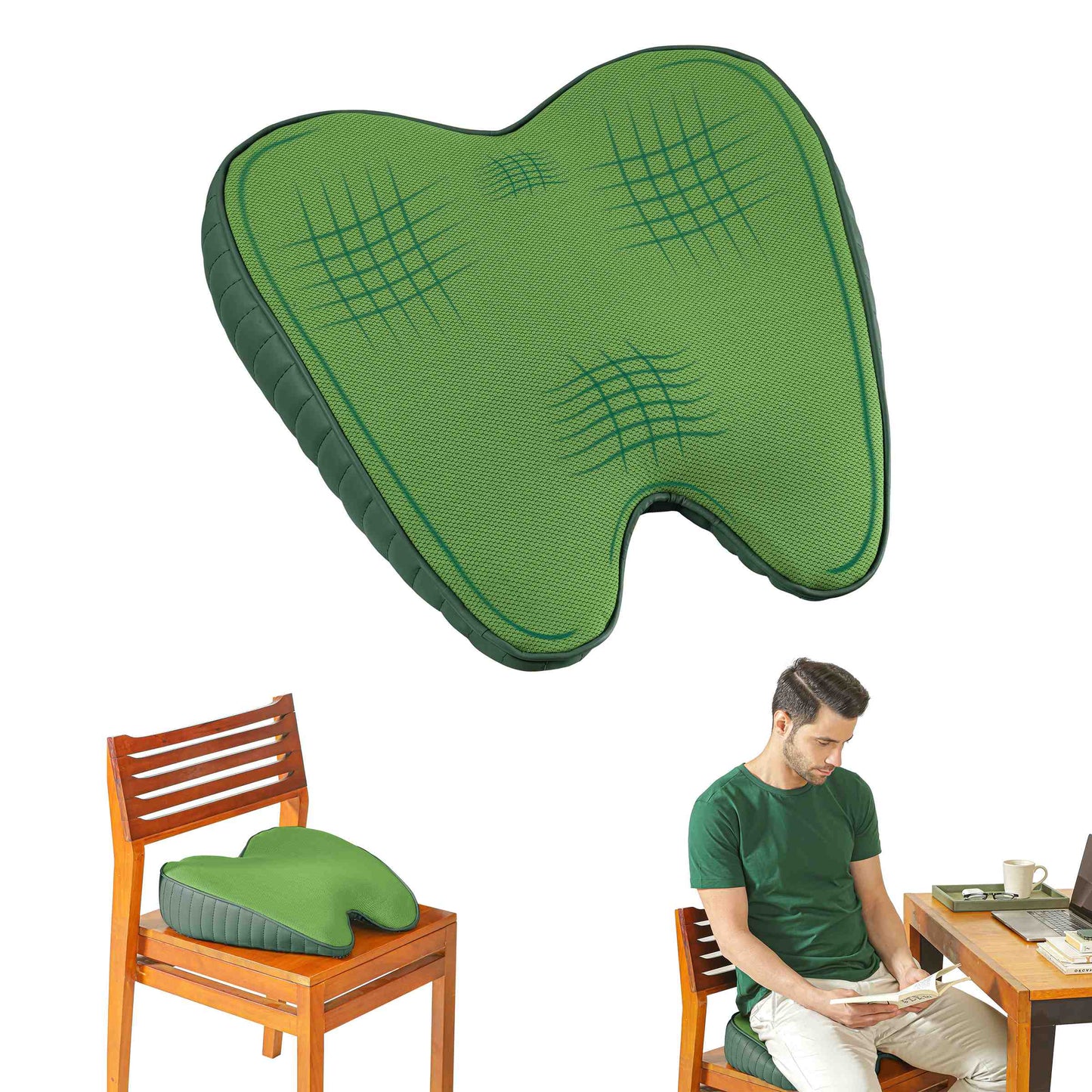 ErgoBum Seat Cushion Seat Cushion The White Willow Soft ~ Memory Foam ~ Below 60 kg Forest