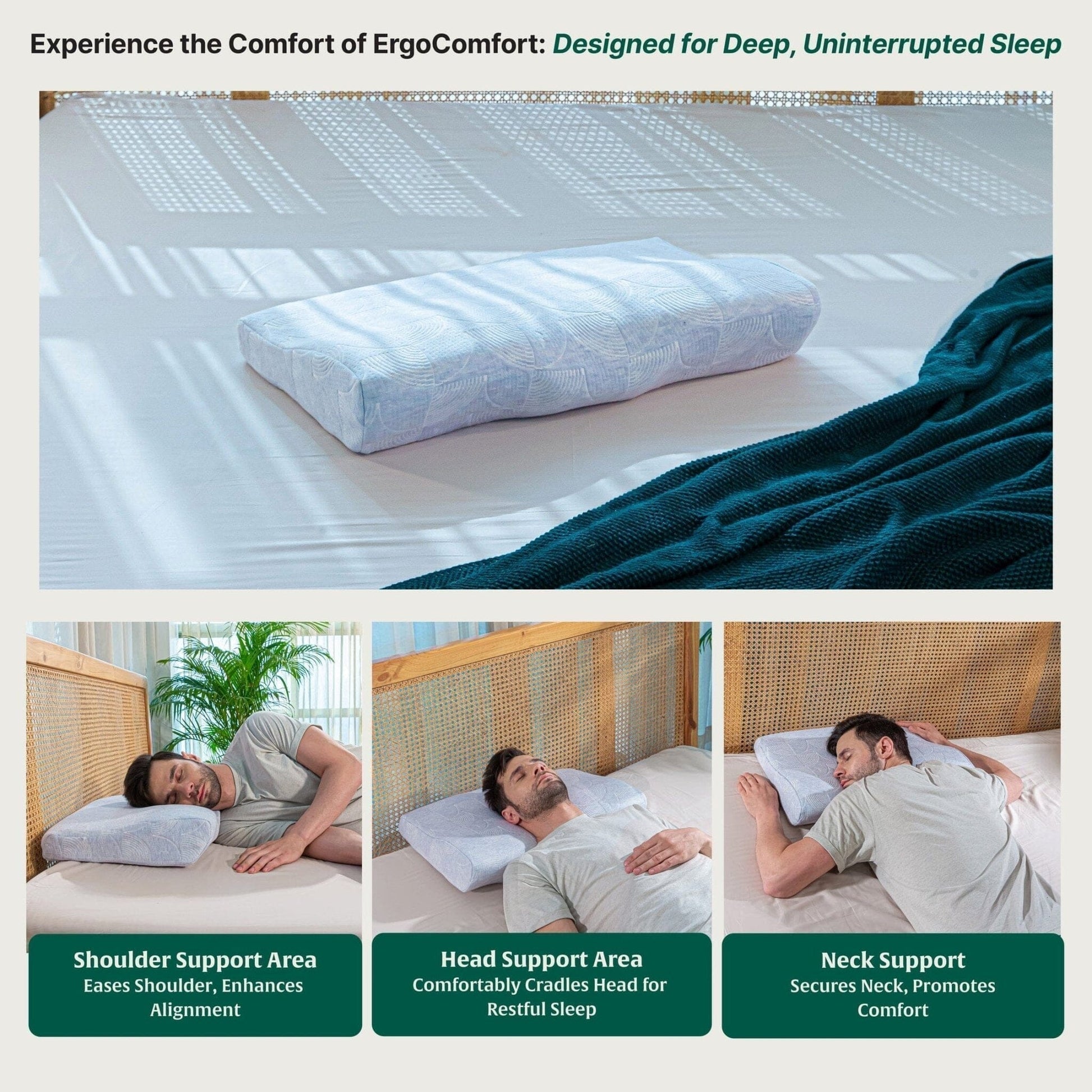 ErgoComfort Sleep Apnea Relief Pillow Contour Pillow The White Willow