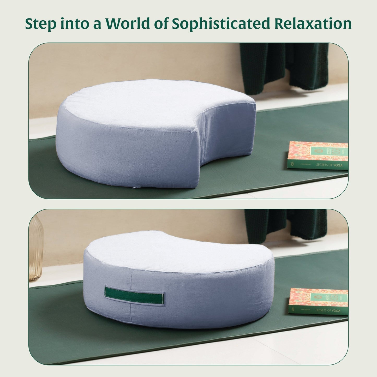 HarmonyFlow Yoga Crescent Seat Cushion - The White Willow