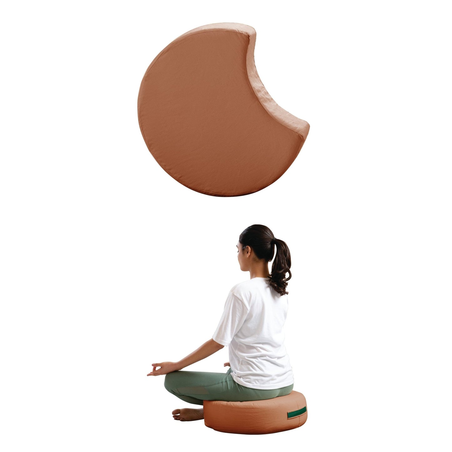 HarmonyFlow Yoga Crescent Seat Cushion - The White Willow