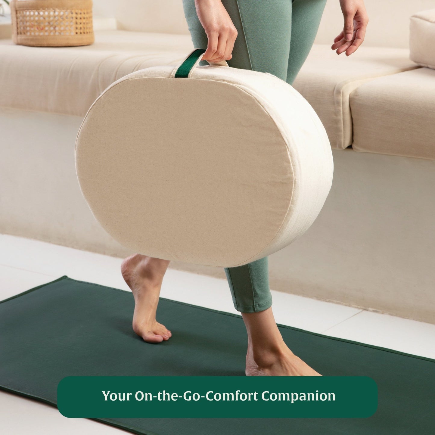 HarmonyFlow Yoga Oval Cushion - Regular Pillow - The White Willow