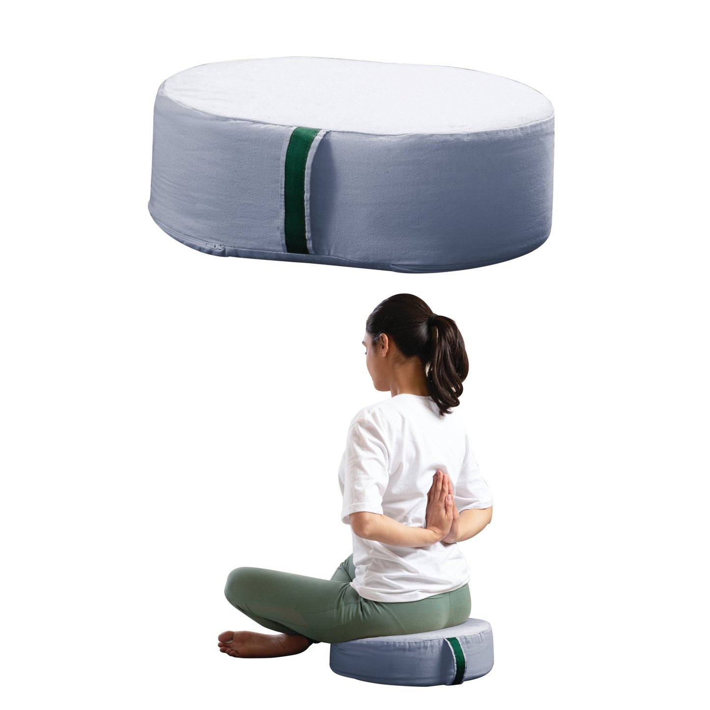 HarmonyFlow Yoga Oval Cushion - Regular Pillow - The White Willow