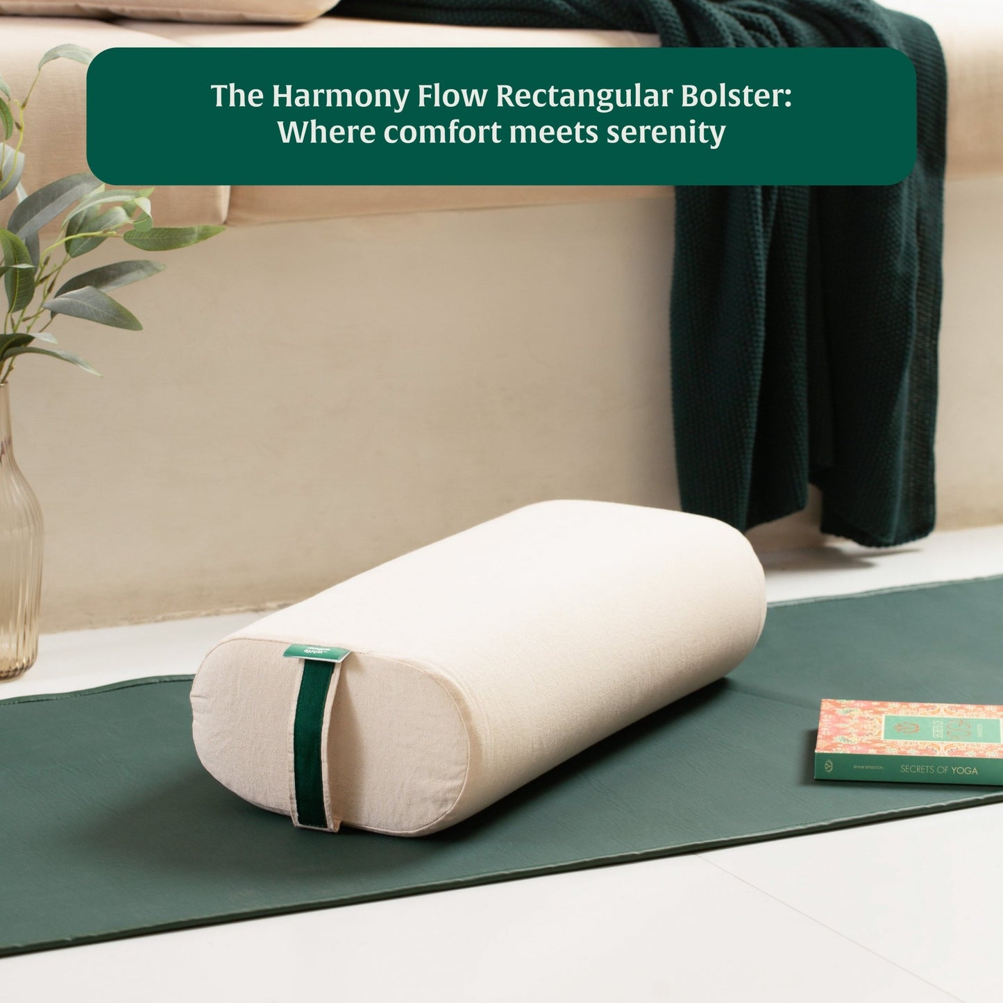 HarmonyFlow Yoga Rectangular Bolster - Regular Pillow - The White Willow