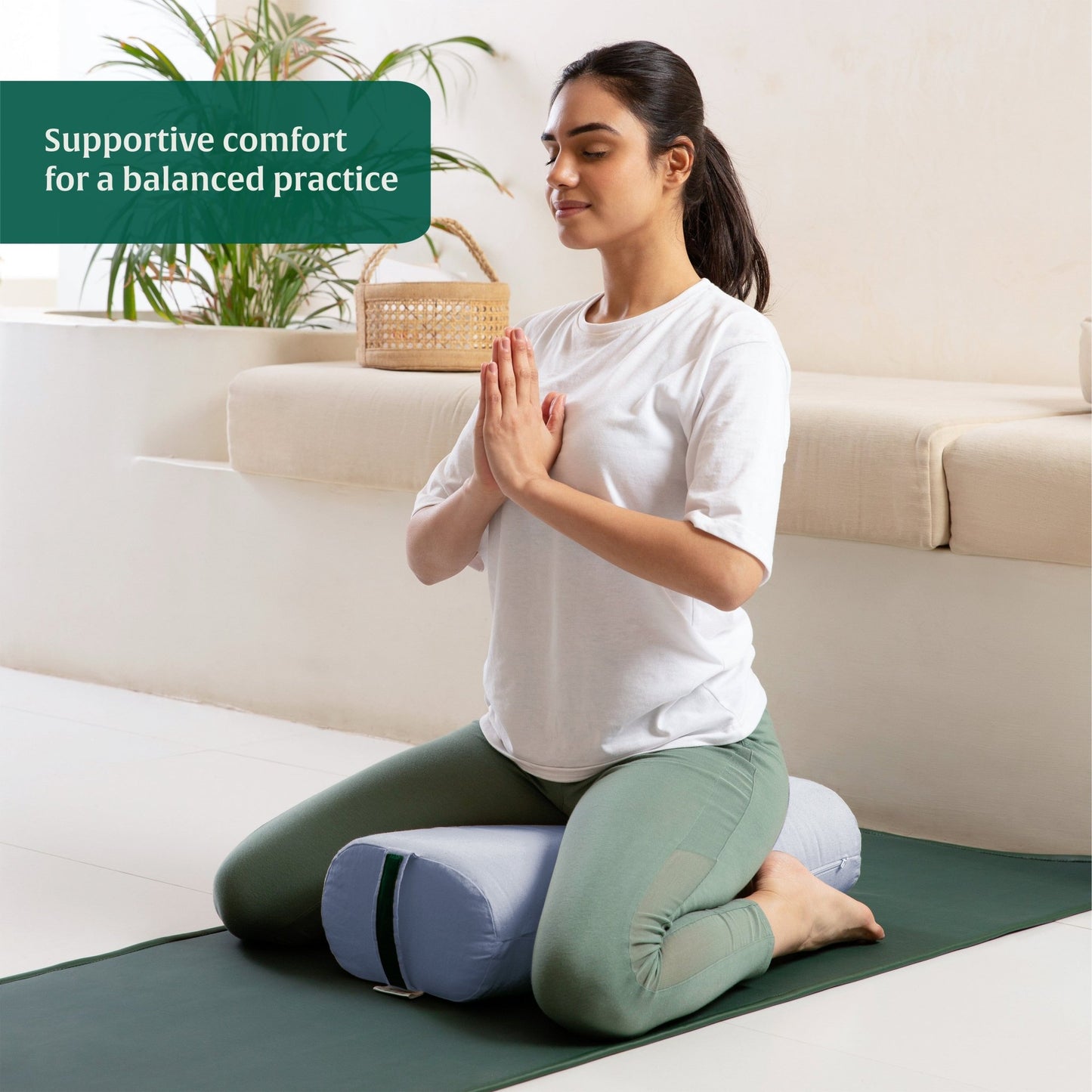 HarmonyFlow Yoga Rectangular Bolster - Regular Pillow - The White Willow