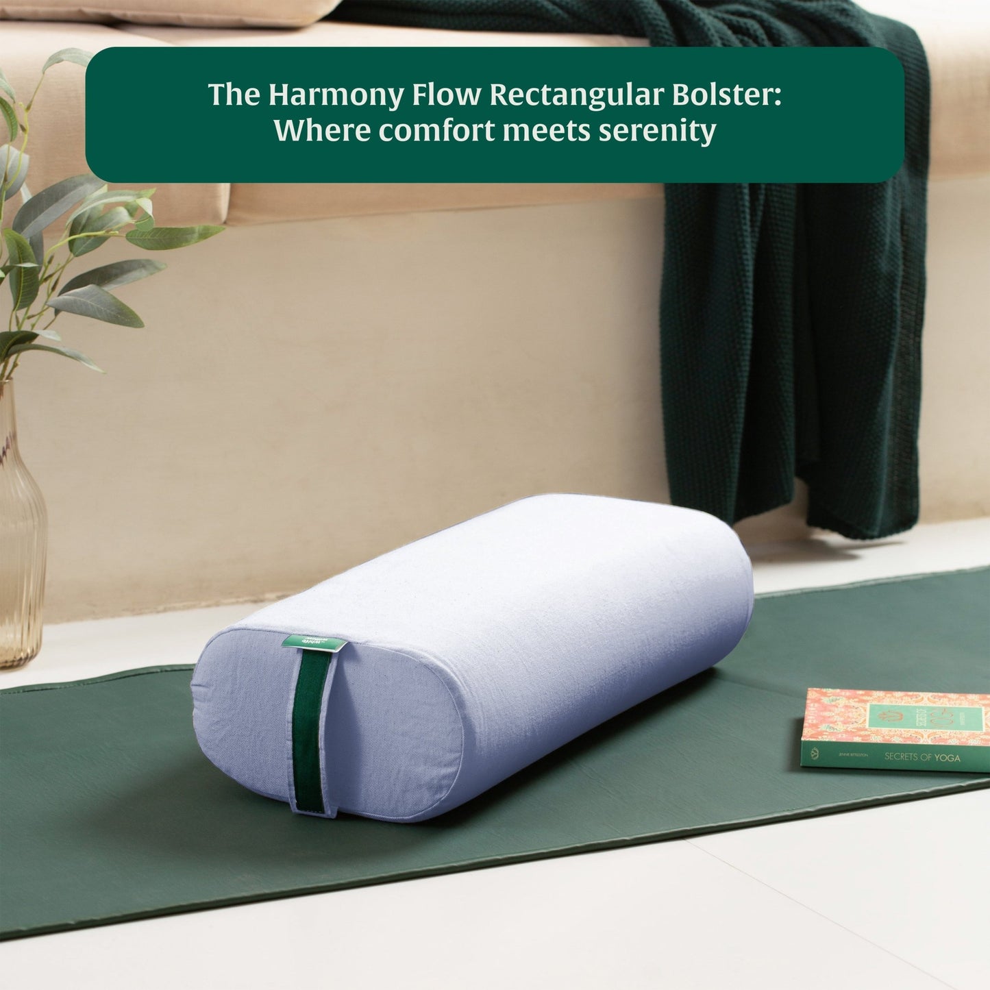 HarmonyFlow Yoga Rectangular Bolster - Regular Pillow - The White Willow