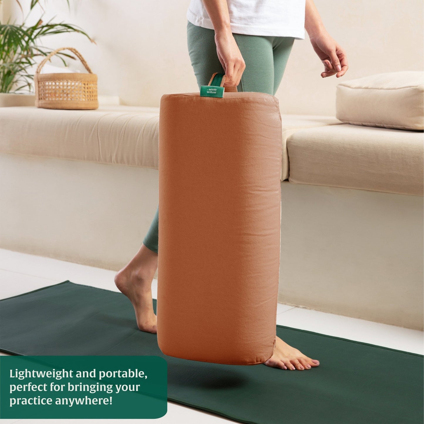 HarmonyFlow Yoga Rectangular Bolster - Regular Pillow - The White Willow