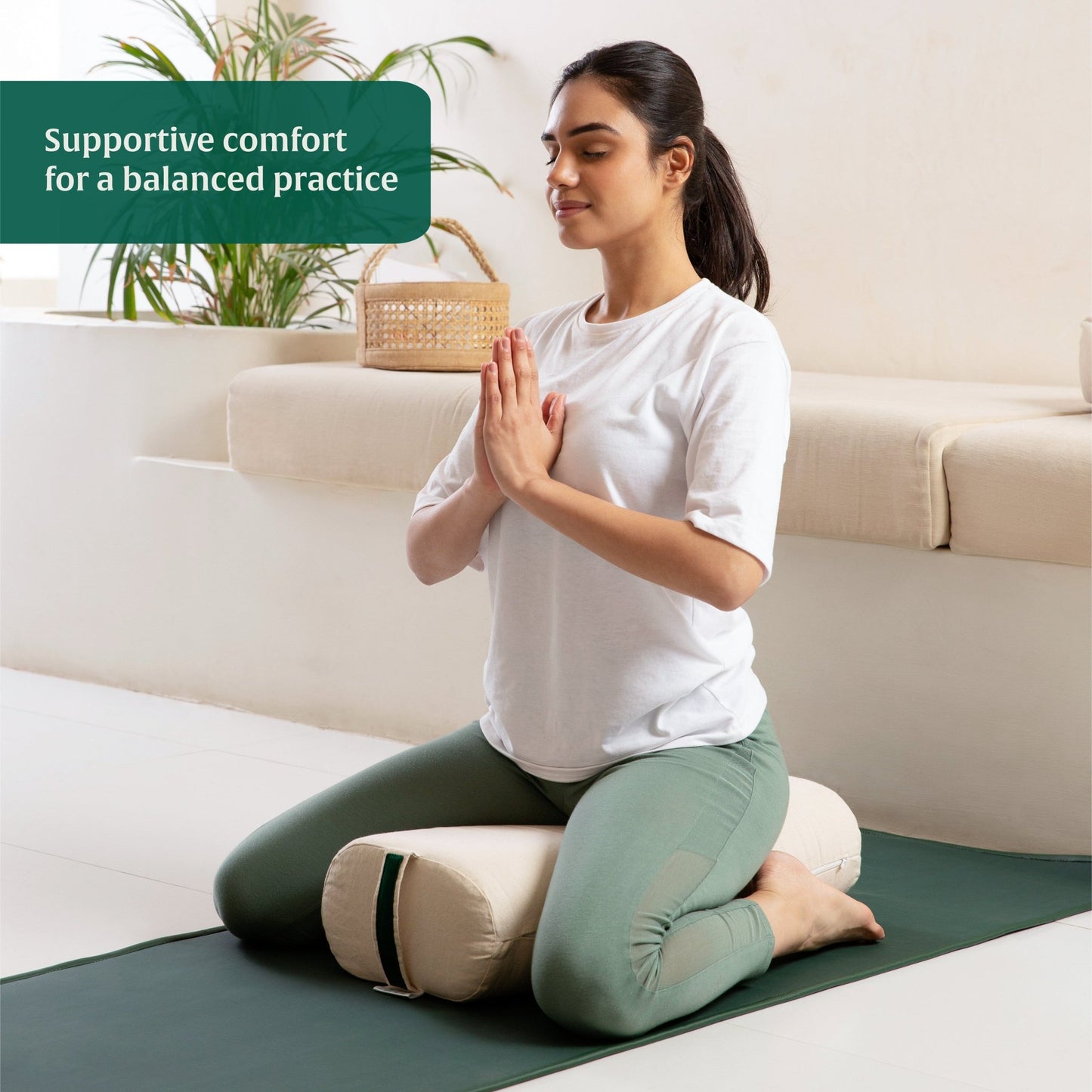 HarmonyFlow Yoga Rectangular Bolster - Regular Pillow - The White Willow