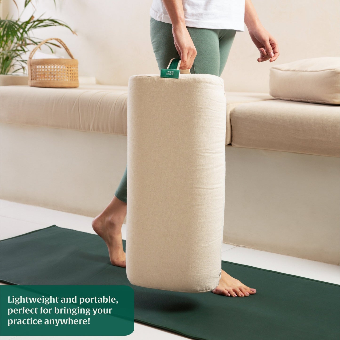 HarmonyFlow Yoga Rectangular Bolster - Regular Pillow - The White Willow
