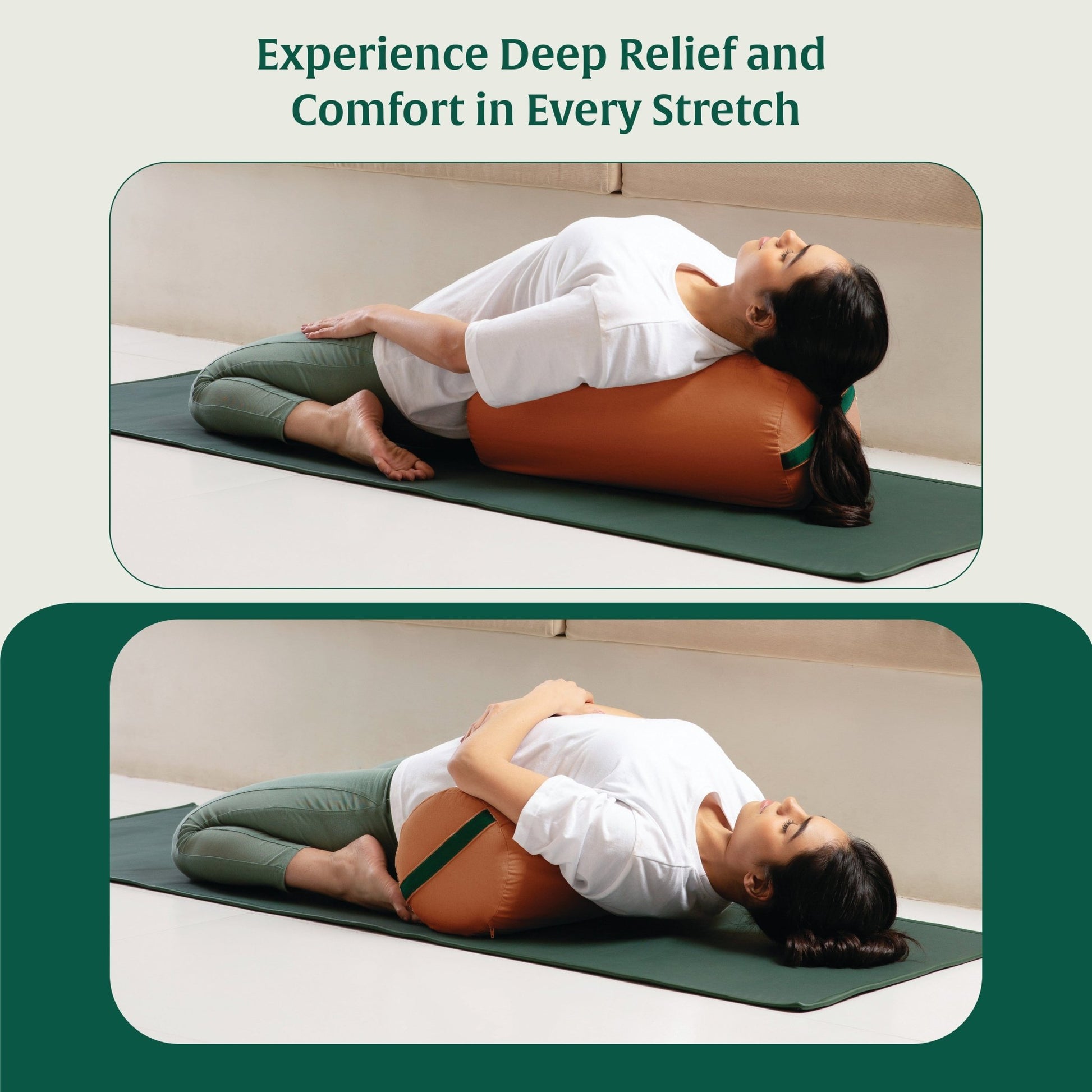 HarmonyFlow Yoga Round Bolster - Regular Pillow - The White Willow