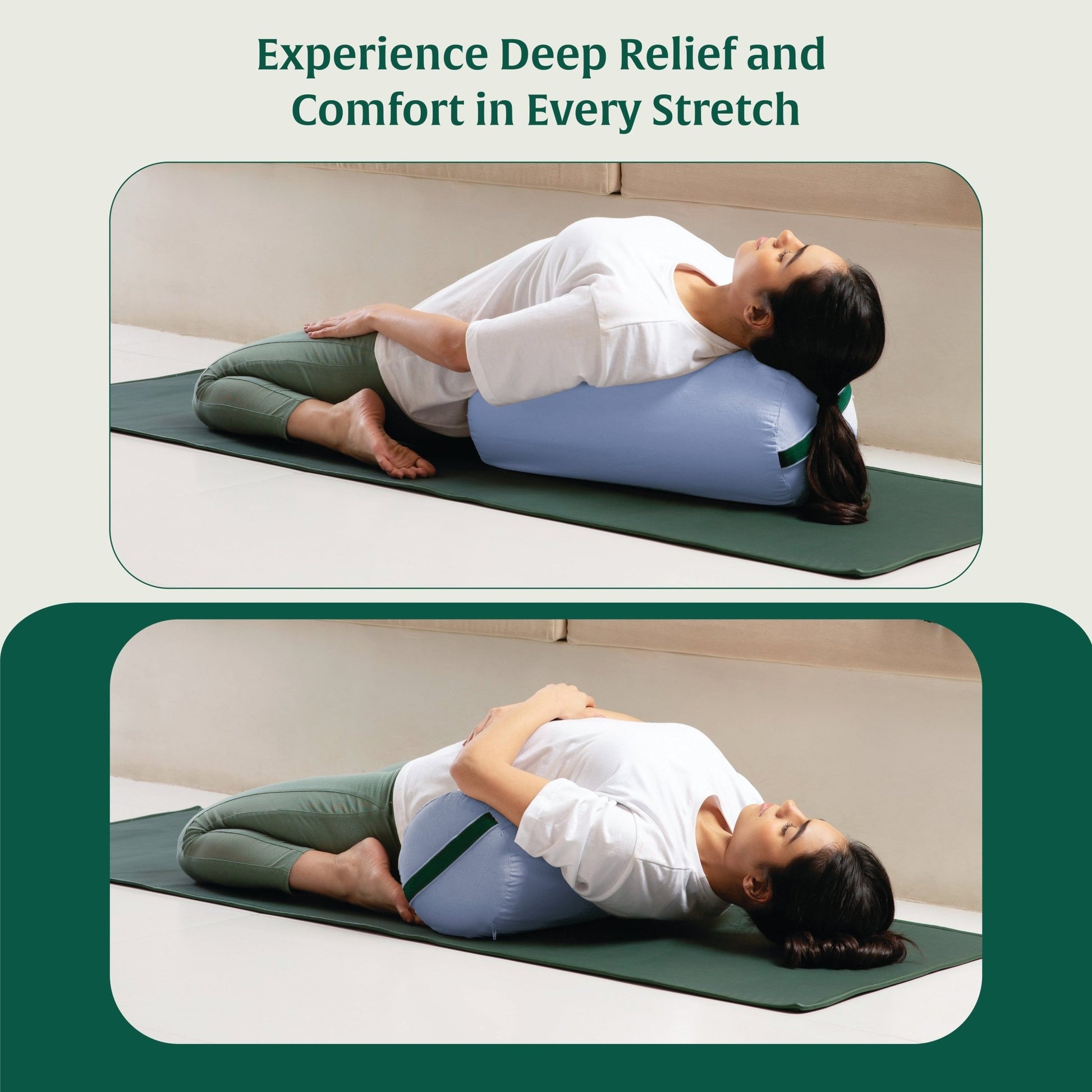 HarmonyFlow Yoga Round Bolster - Regular Pillow - The White Willow