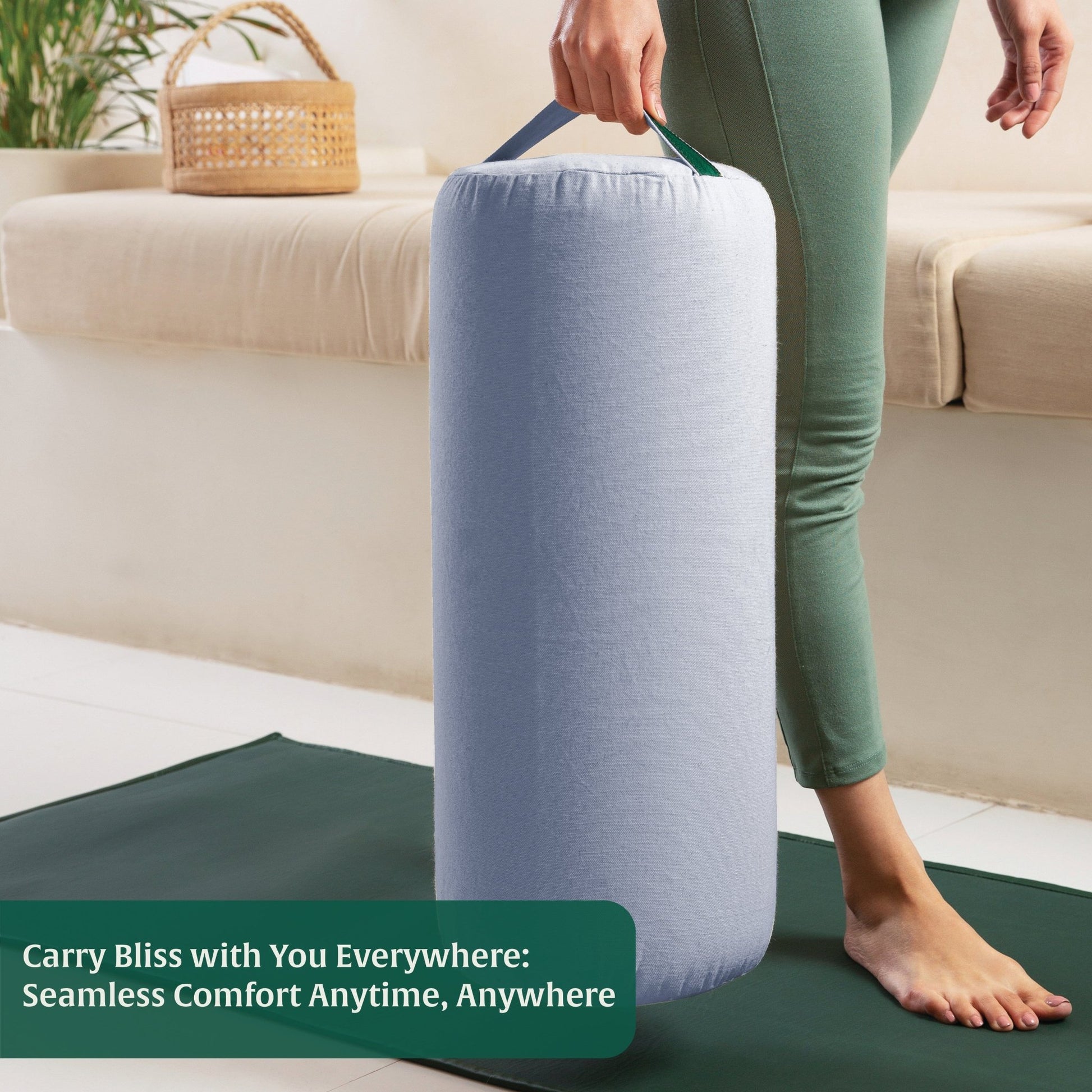HarmonyFlow Yoga Round Bolster - Regular Pillow - The White Willow