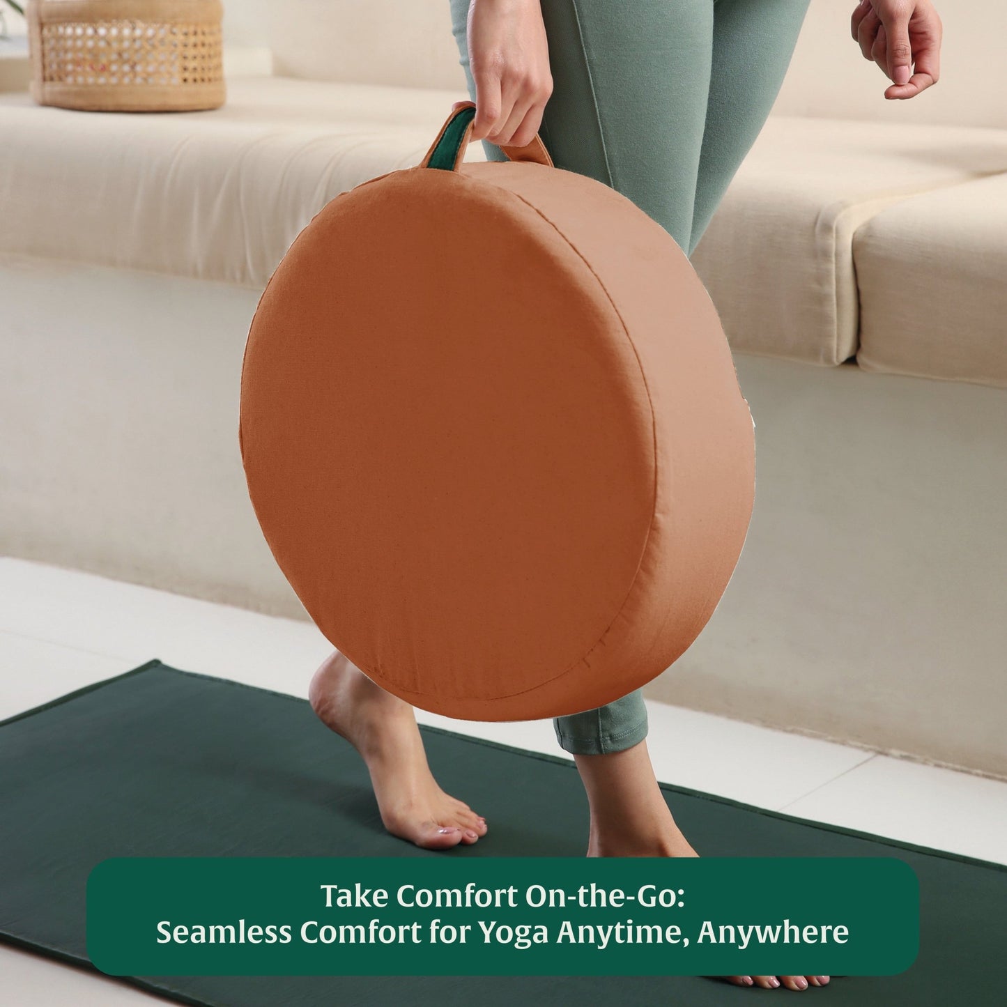 HarmonyFlow Yoga Round Seat Cushion - Regular Pillow - The White Willow