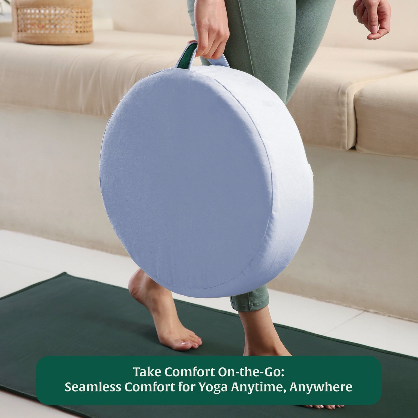HarmonyFlow Yoga Round Seat Cushion - Regular Pillow - The White Willow