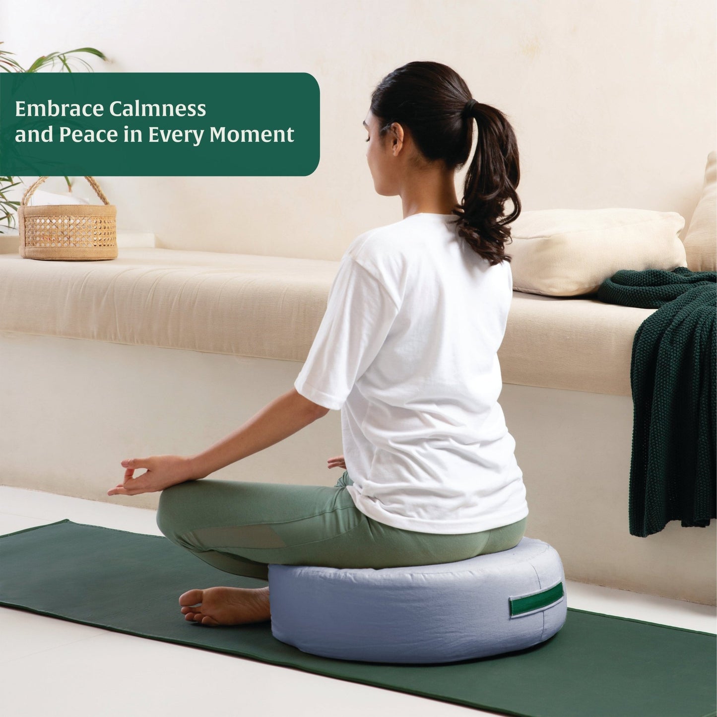 HarmonyFlow Yoga Round Seat Cushion - Regular Pillow - The White Willow