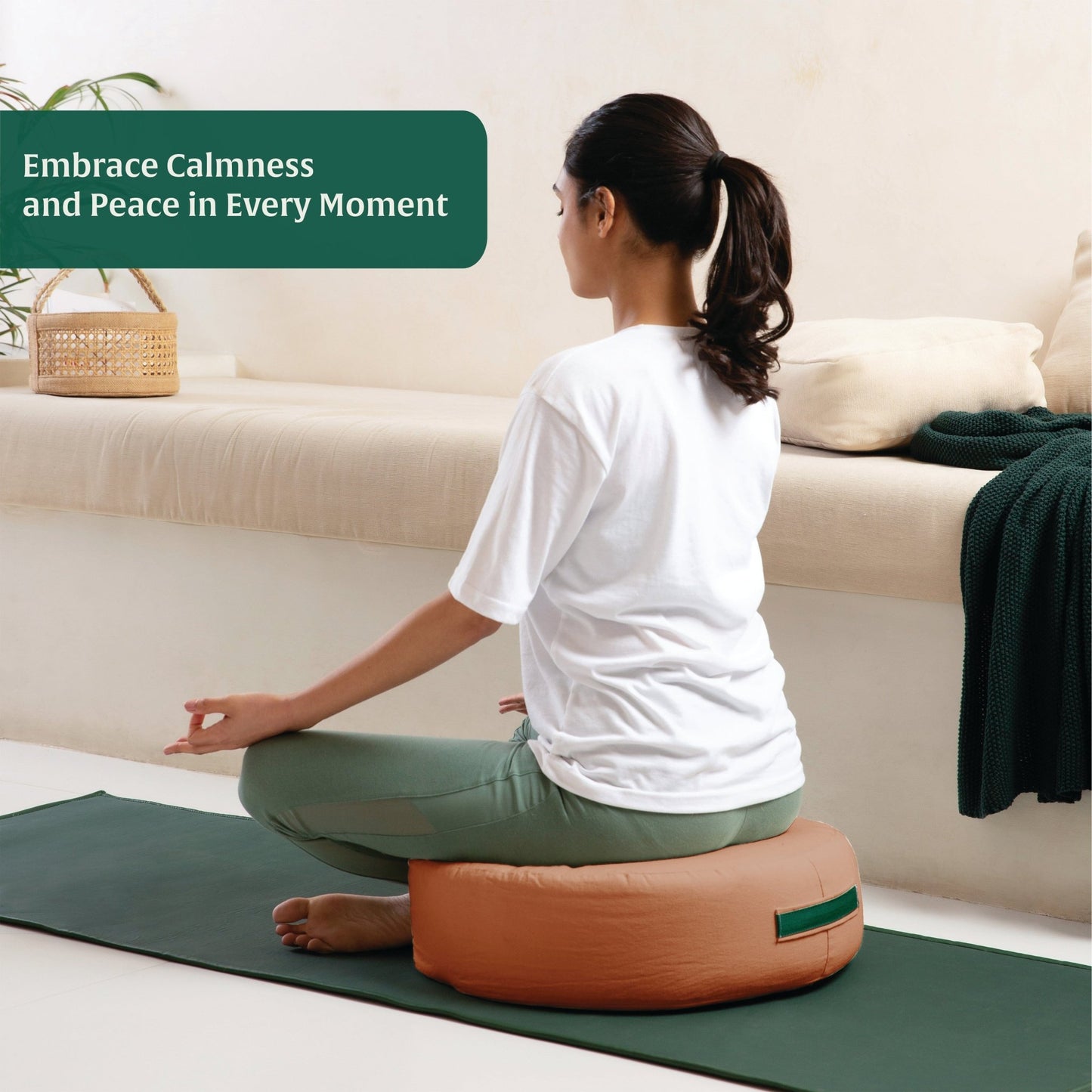 HarmonyFlow Yoga Round Seat Cushion - Regular Pillow - The White Willow