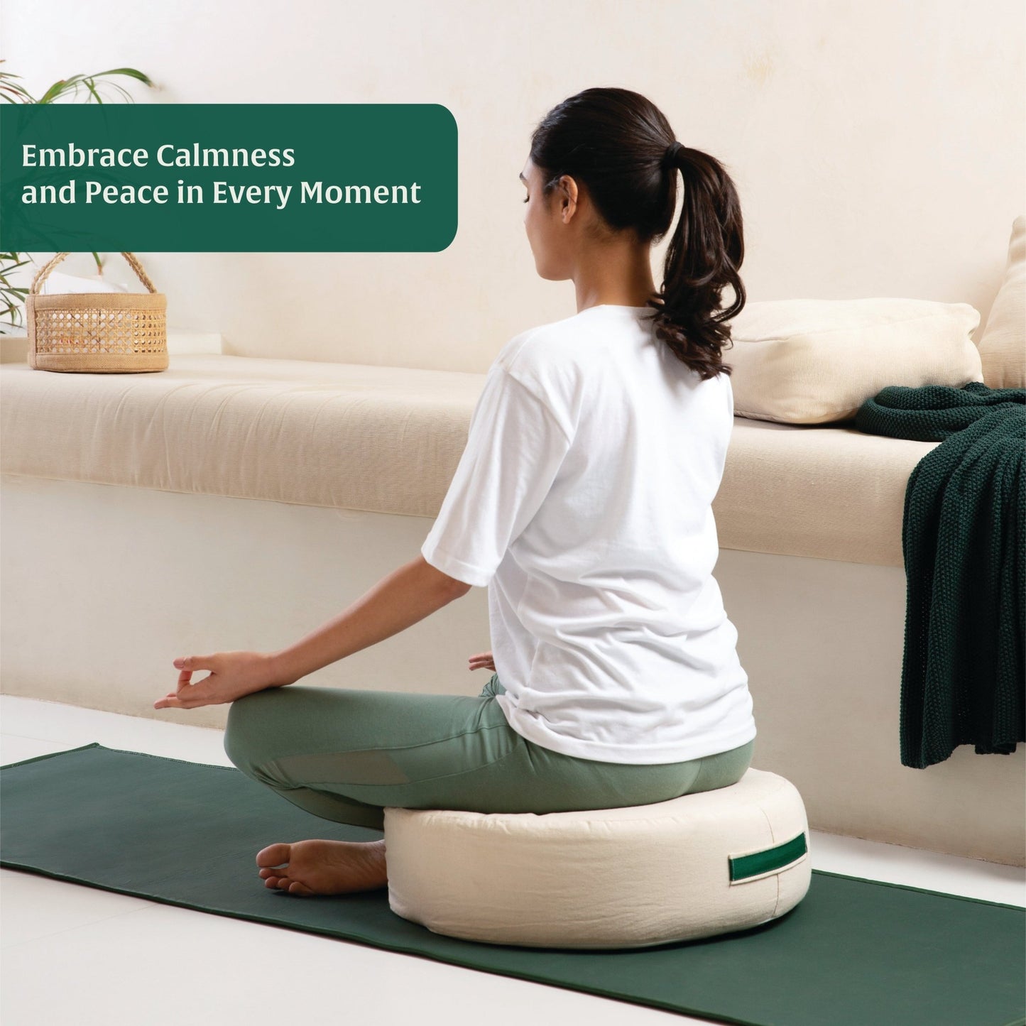 HarmonyFlow Yoga Round Seat Cushion - Regular Pillow - The White Willow