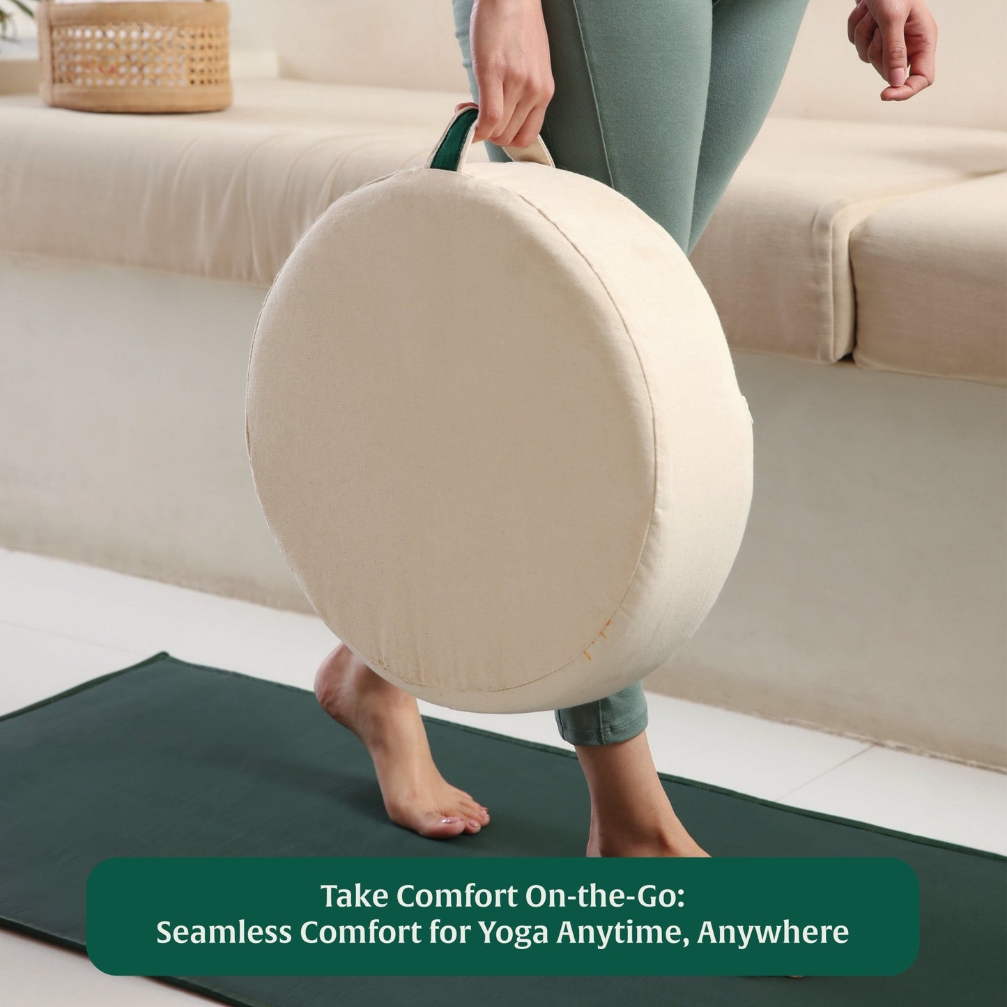 HarmonyFlow Yoga Round Seat Cushion - Regular Pillow - The White Willow